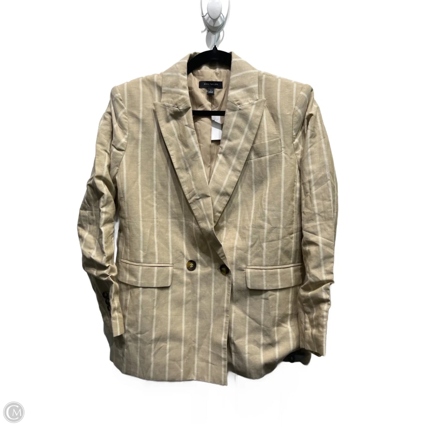 Blazer By Ann Taylor In Tan, Size: 0