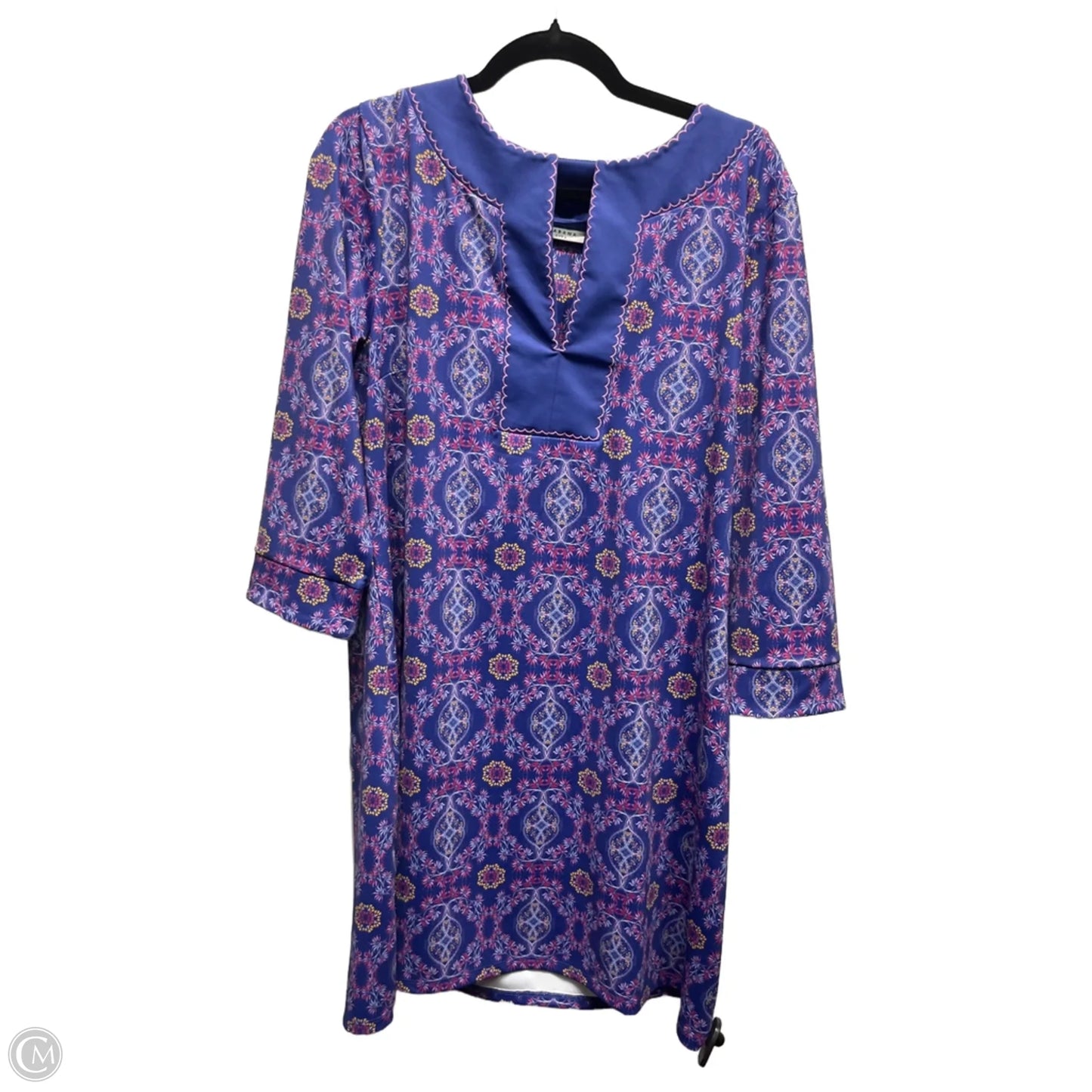 Dress Casual Short By Cabana Life In Blue & Pink, Size: Xl