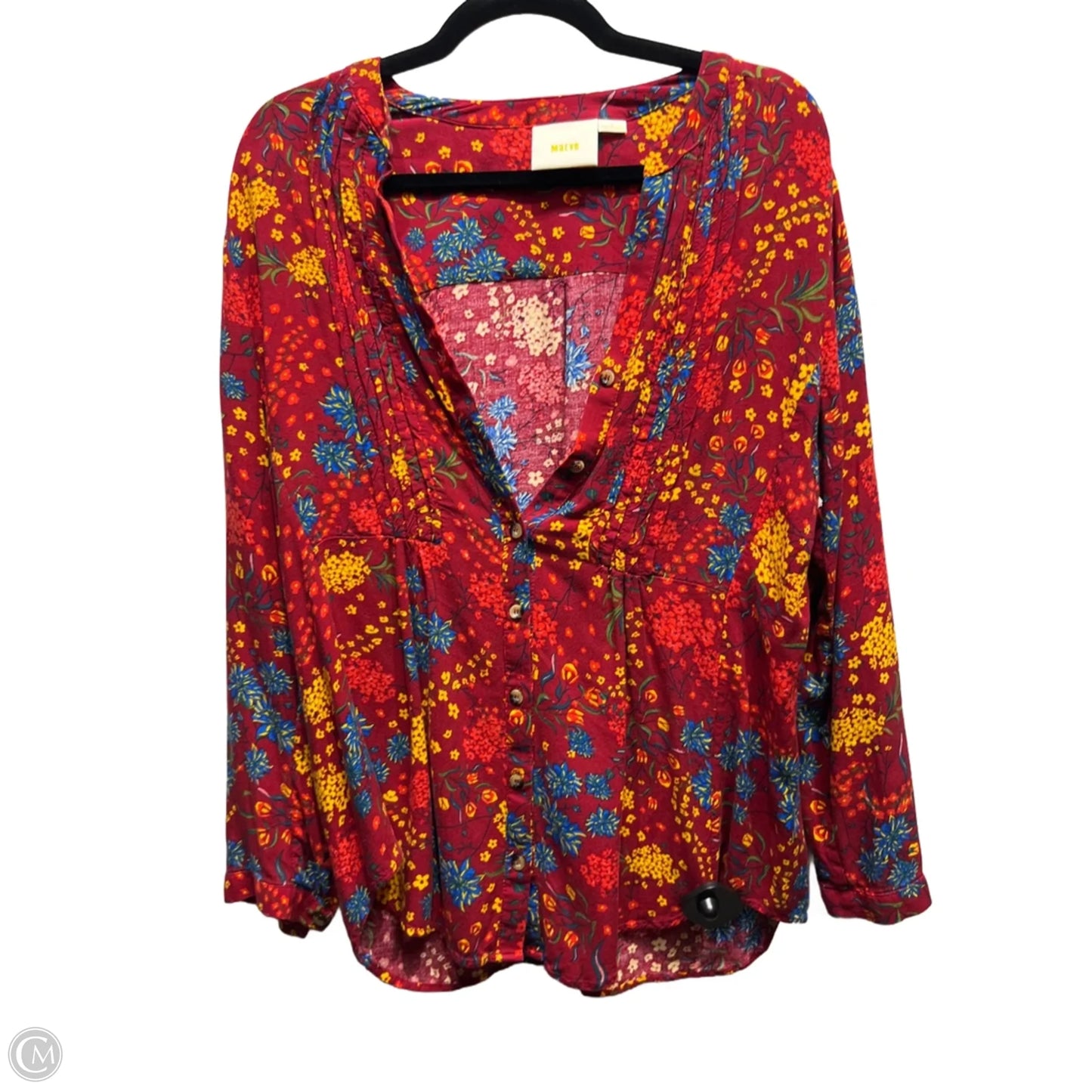 Top Long Sleeve By Maeve In Red, Size: L