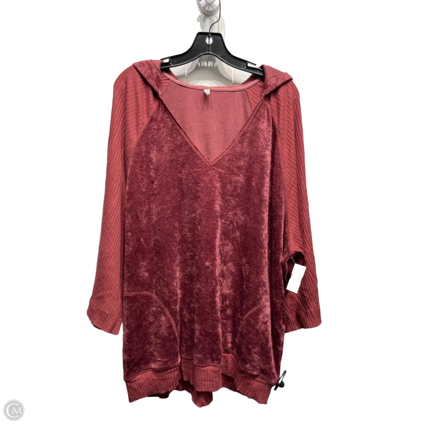 Top Long Sleeve By Free People In Maroon, Size: M