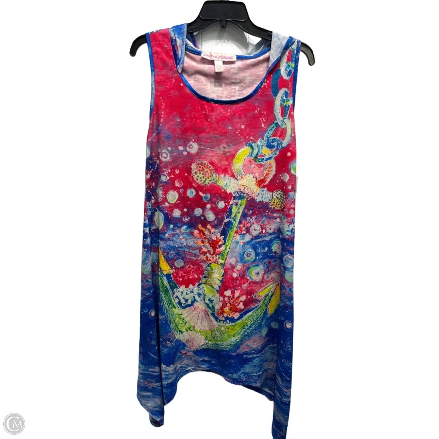 Dress Casual Short By Leoma Lovegrove In Blue & Pink, Size: S