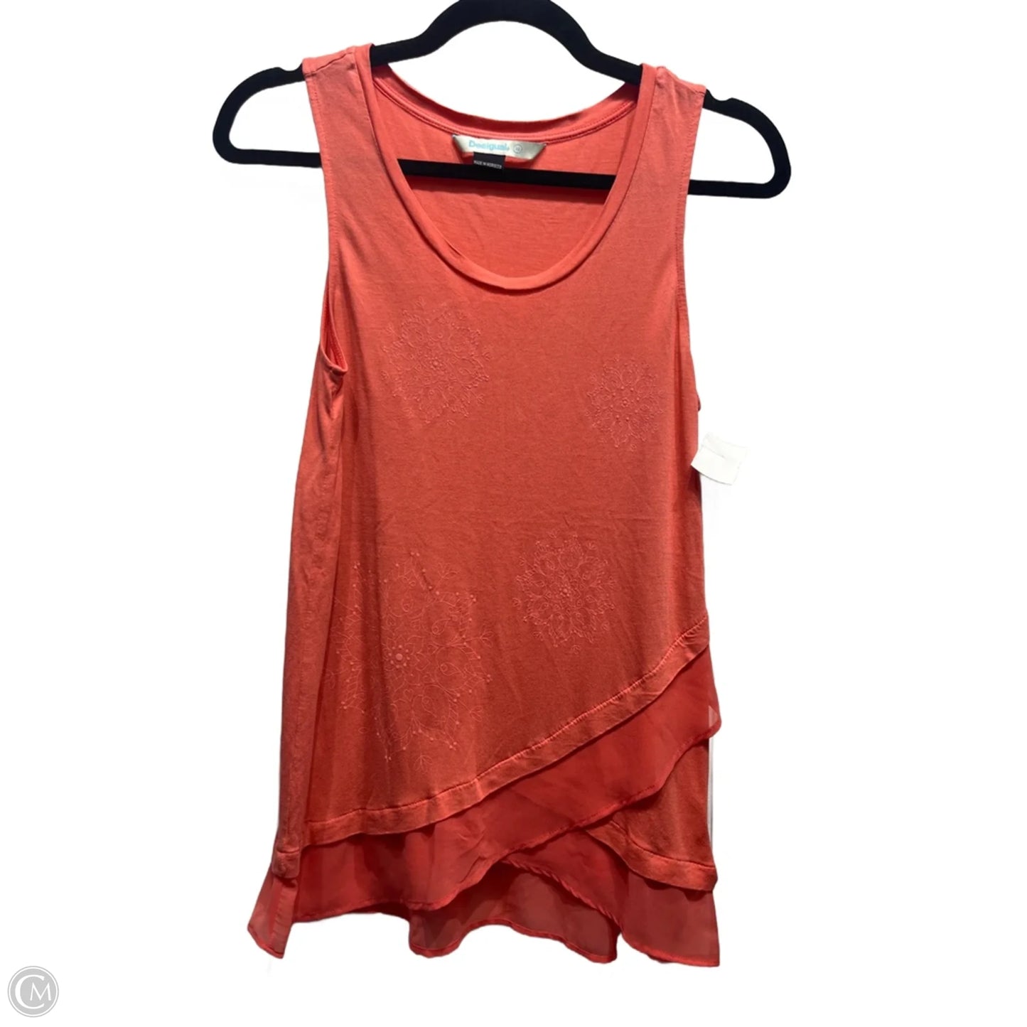 Top Sleeveless By Desigual In Orange, Size: M