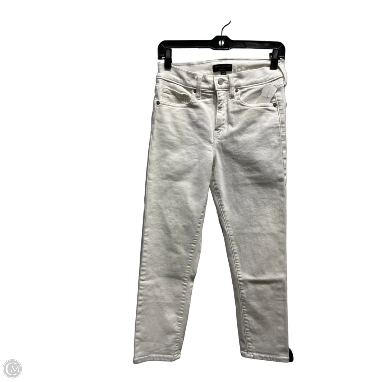 Jeans Skinny By Banana Republic In White Denim, Size: 4