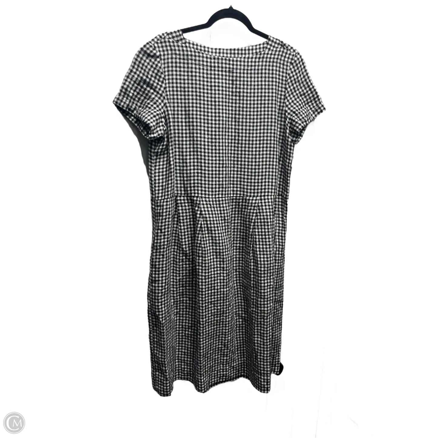 Dress Casual Midi By Clothes Mentor In Black & White, Size: L