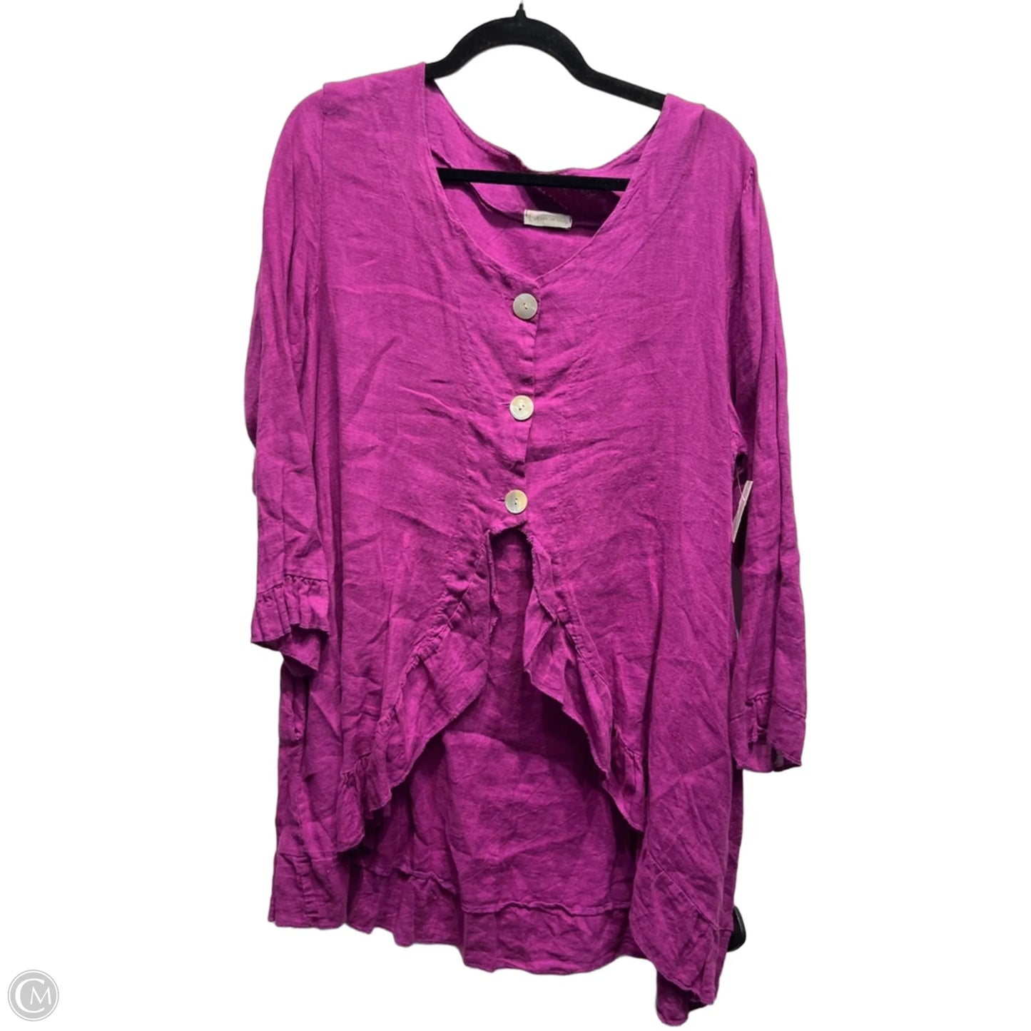 Tunic Long Sleeve By M Made In Italy In Purple, Size: M