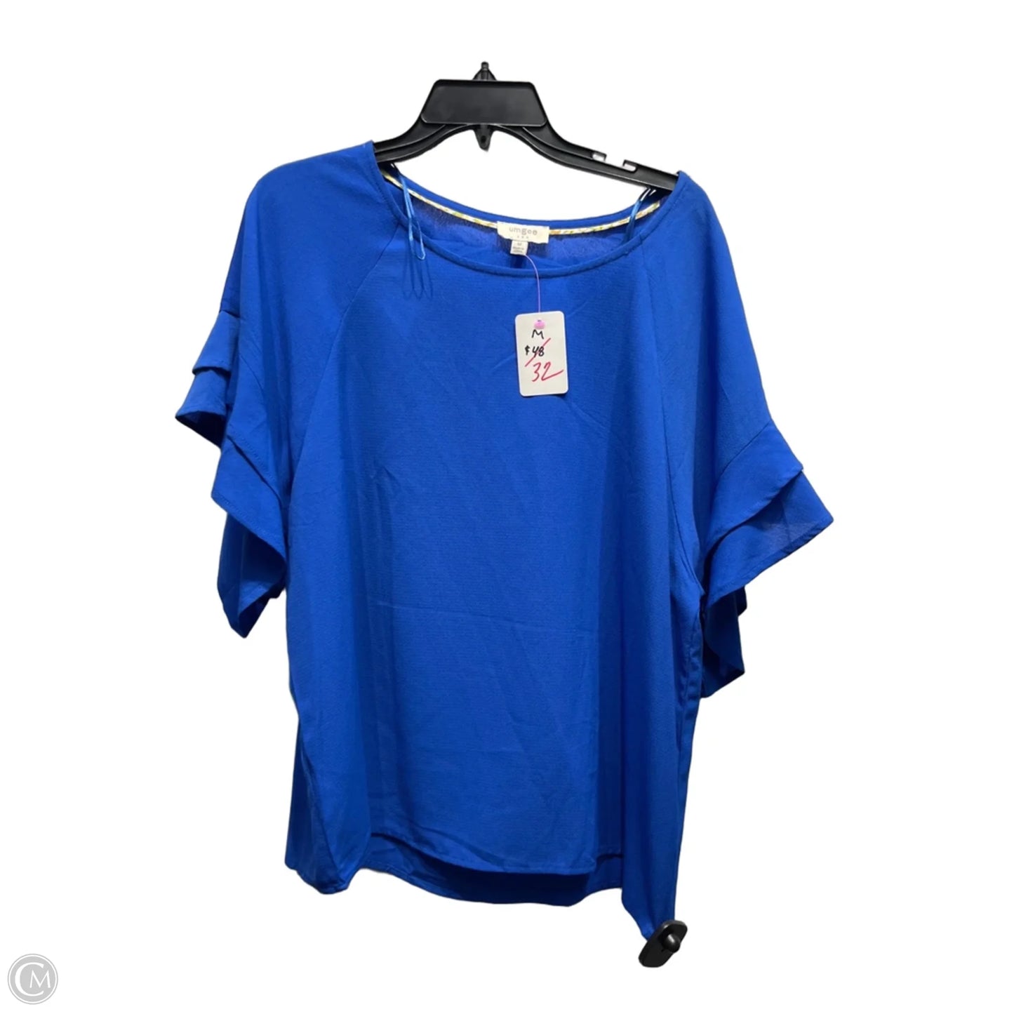Top Short Sleeve By Umgee In Blue, Size: M