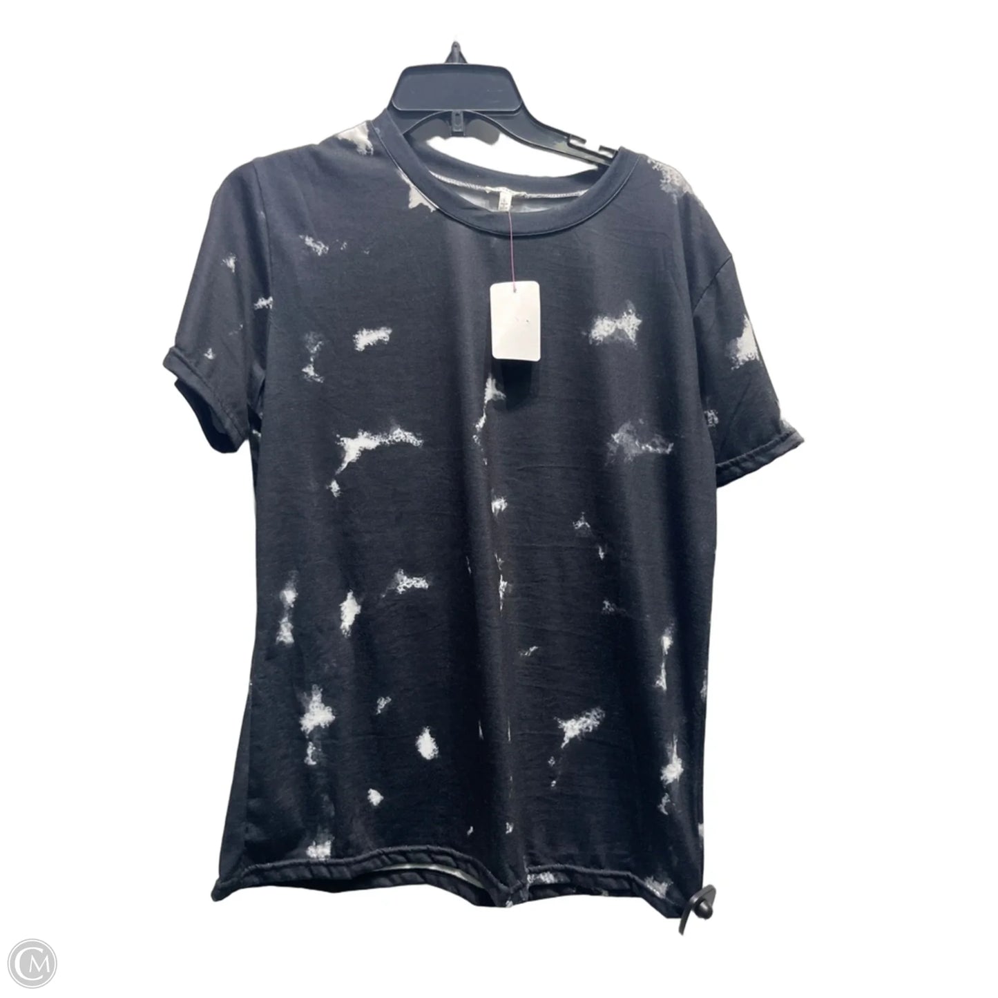 Top Short Sleeve By En Creme In Black & White, Size: L