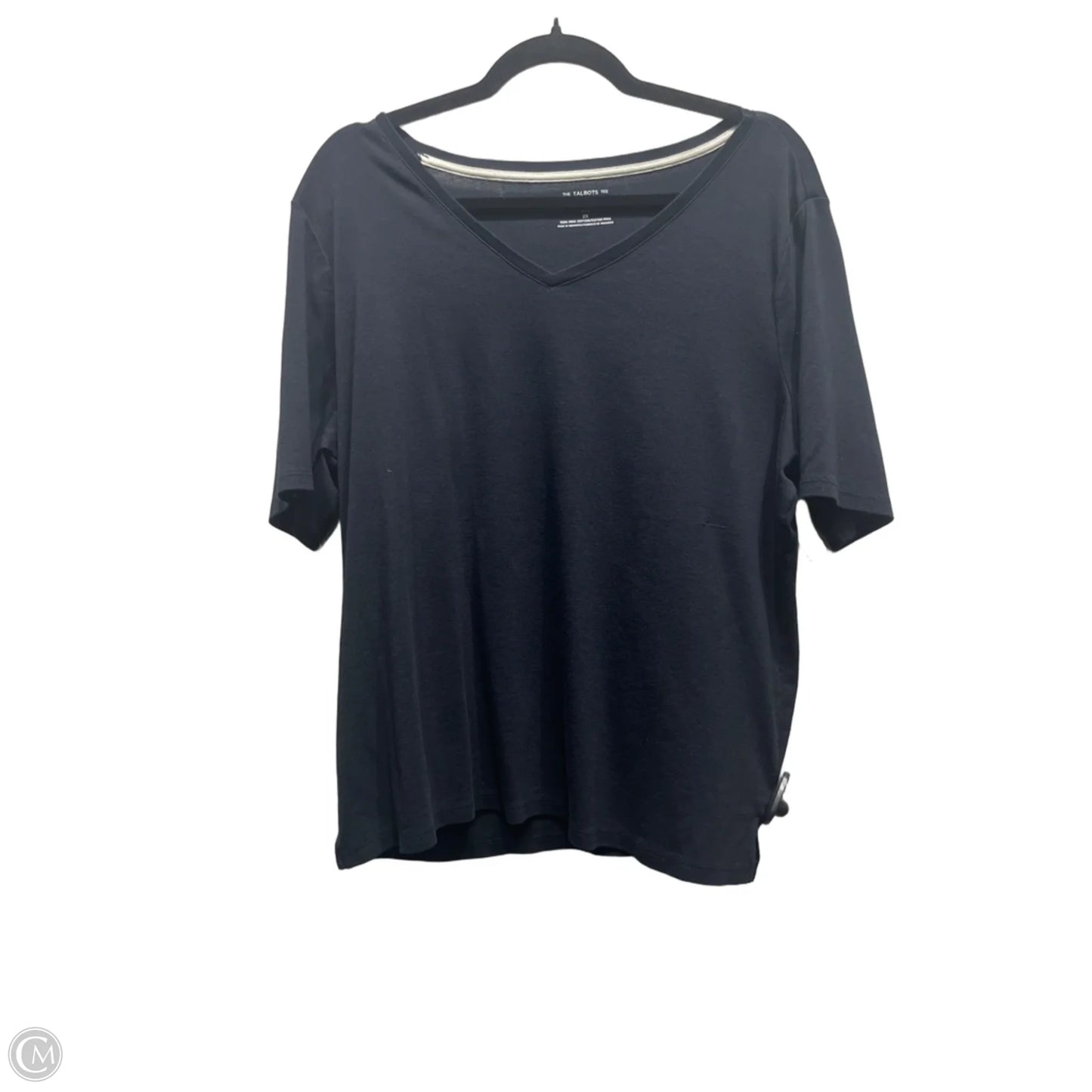 Top Short Sleeve Basic By Talbots In Black, Size: 2x