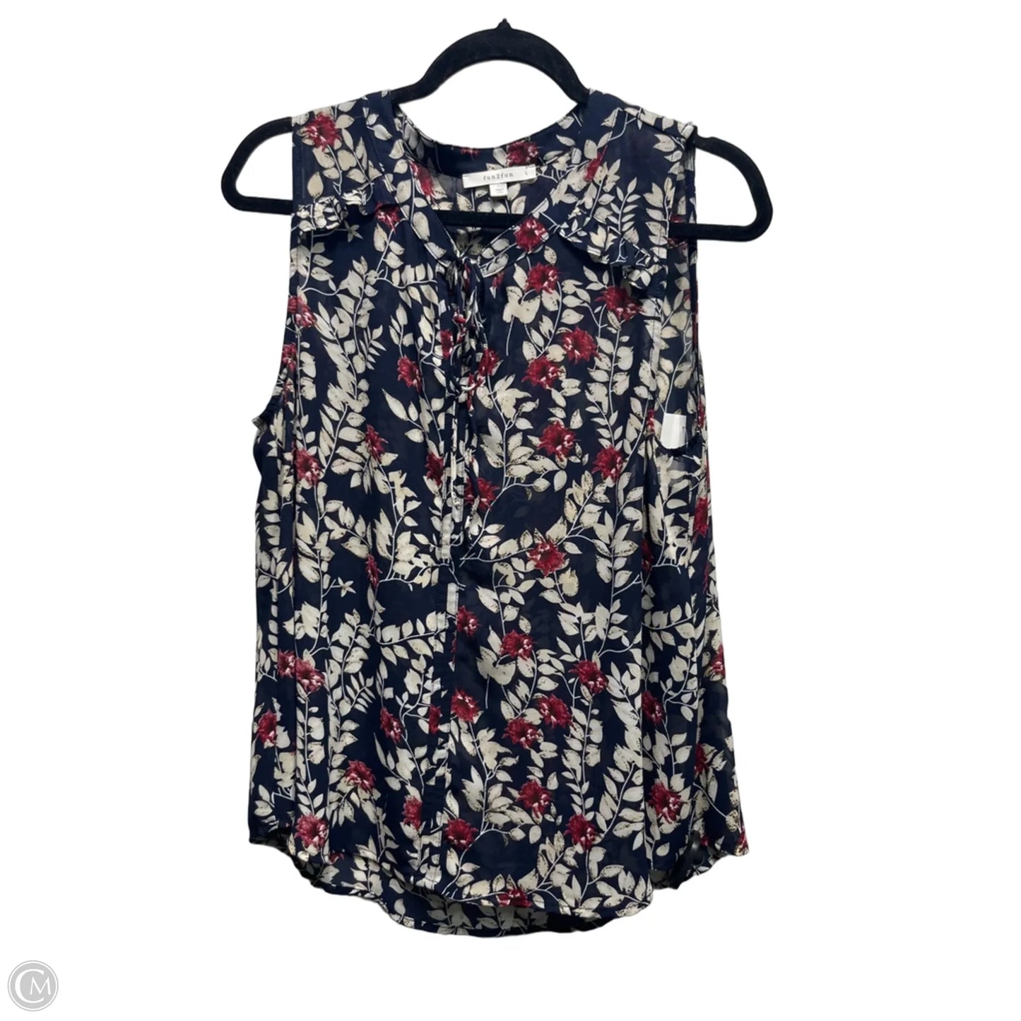 Top Sleeveless By Clothes Mentor In Blue & Red, Size: L
