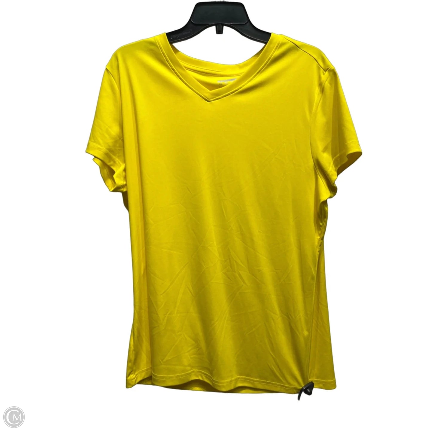 Top Short Sleeve By Cme In Yellow, Size: 2x