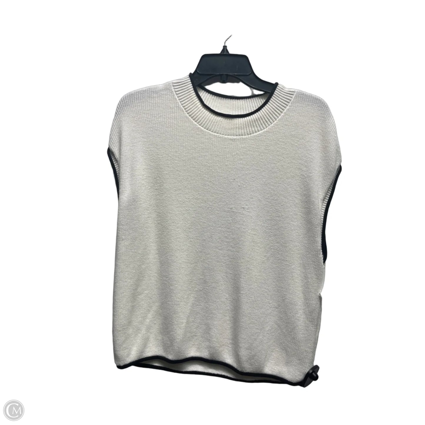 Top Short Sleeve By Clothes Mentor In Black & Cream, Size: Xl