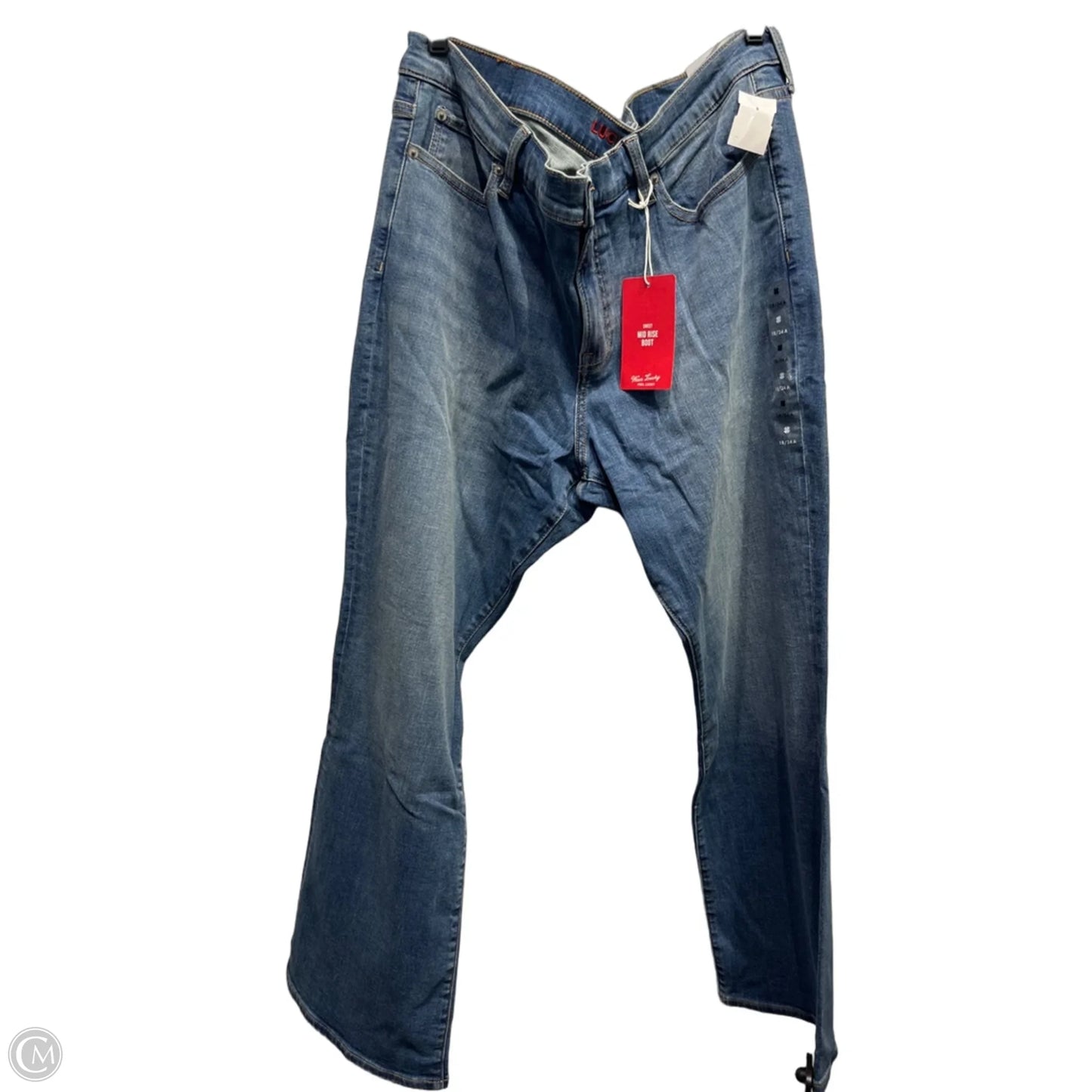 Jeans Boot Cut By Lucky Brand In Blue Denim, Size: 18