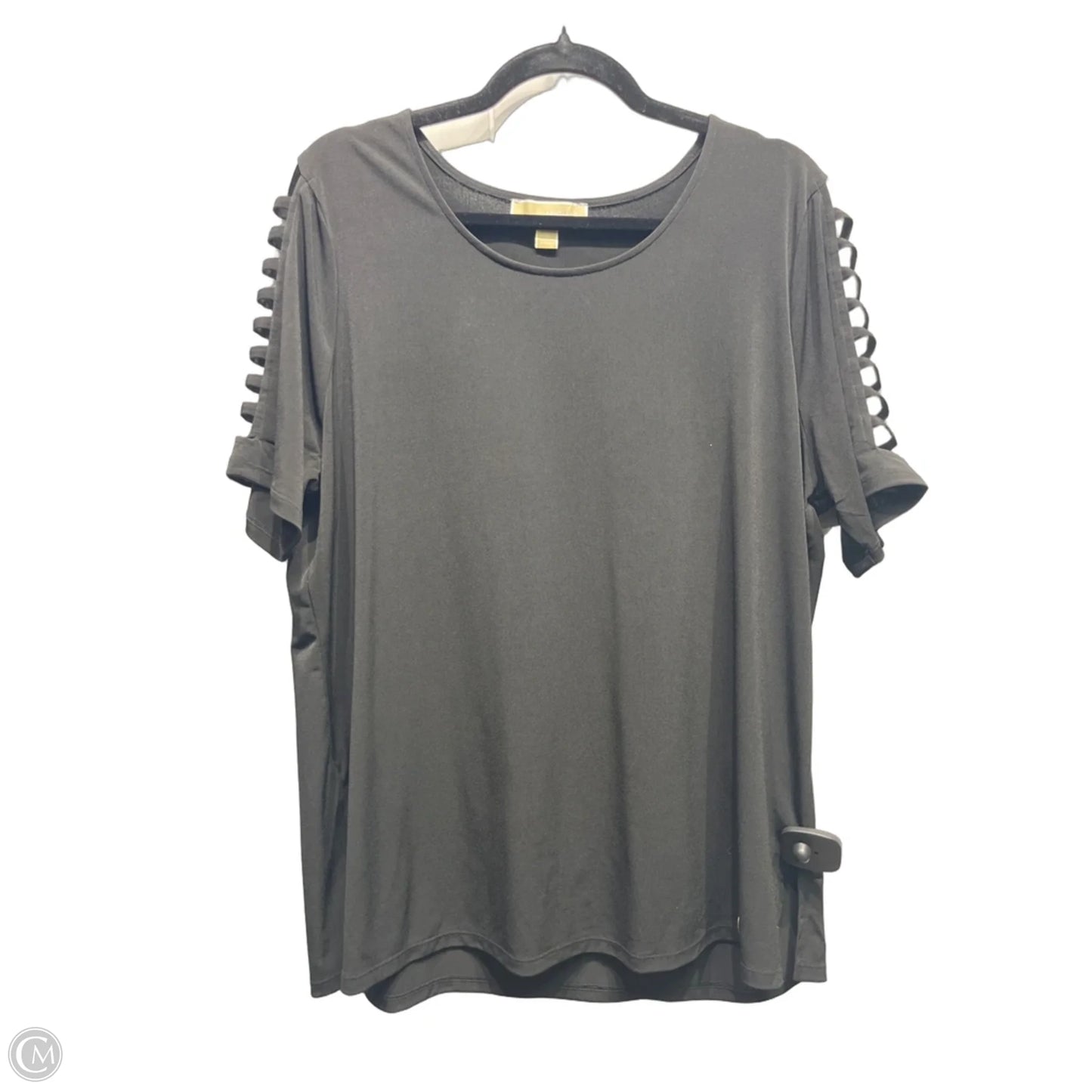 Top Short Sleeve By Michael By Michael Kors In Black, Size: 1x