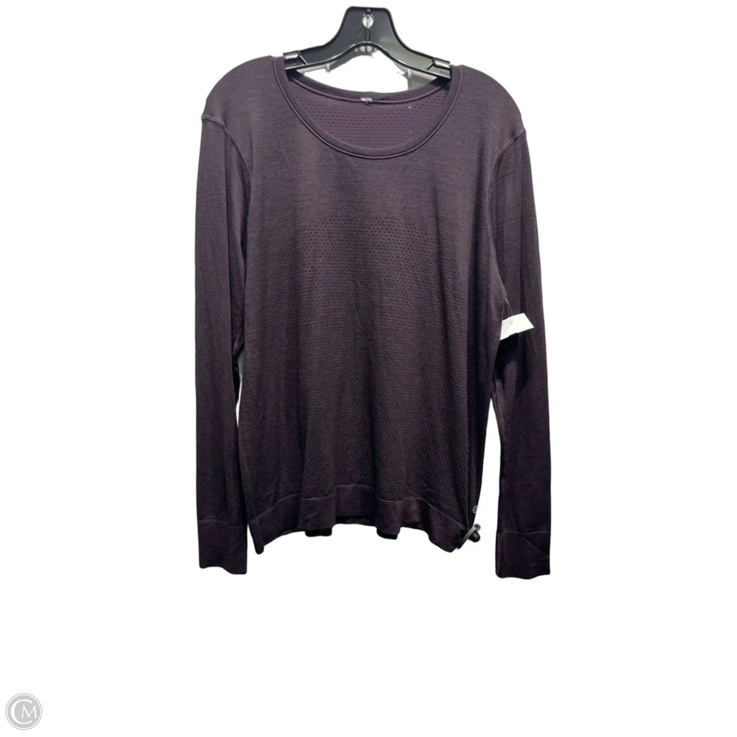 Athletic Top Long Sleeve Crewneck By Lululemon In Purple, Size: L