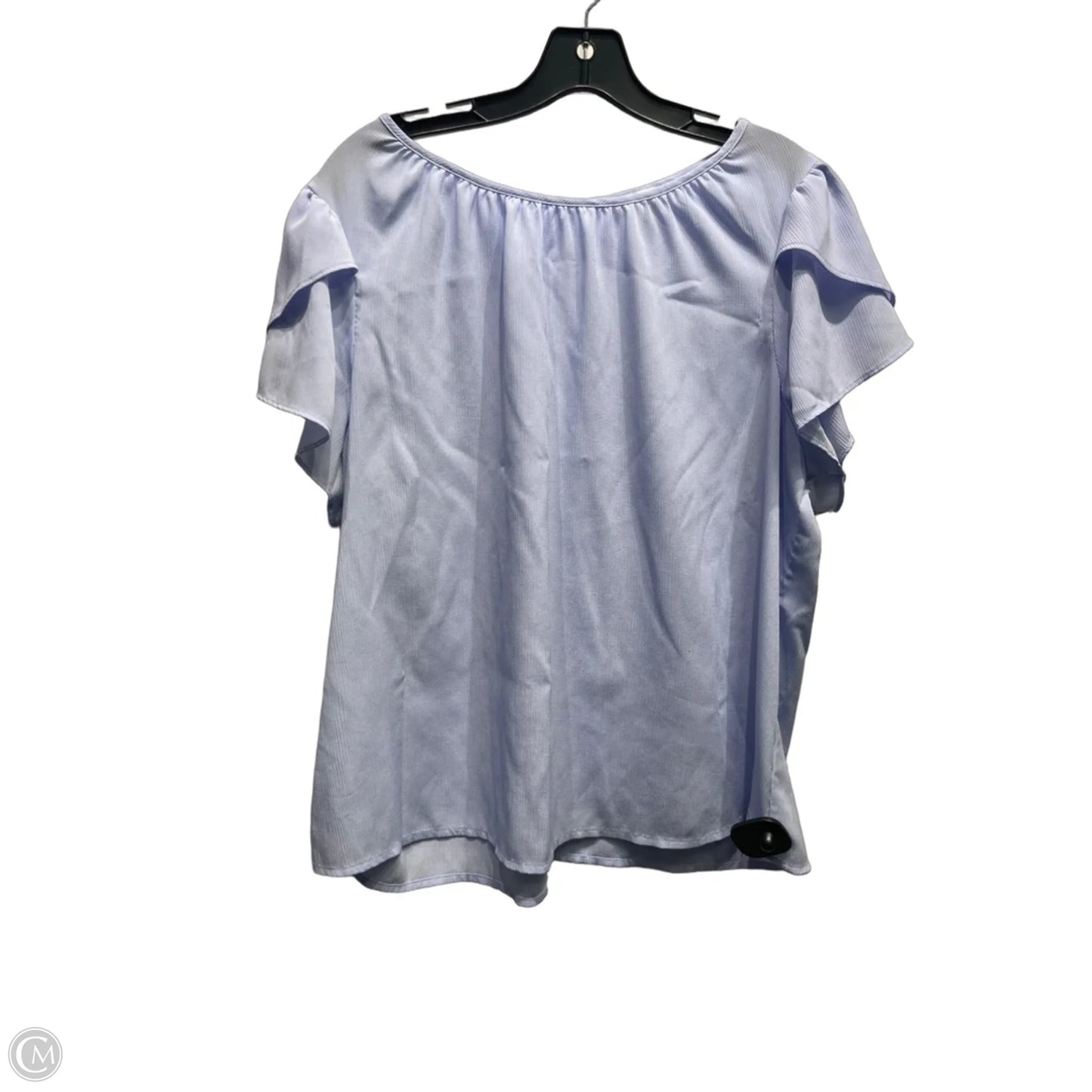 Top Short Sleeve By Nine West Apparel In Purple, Size: Xxl