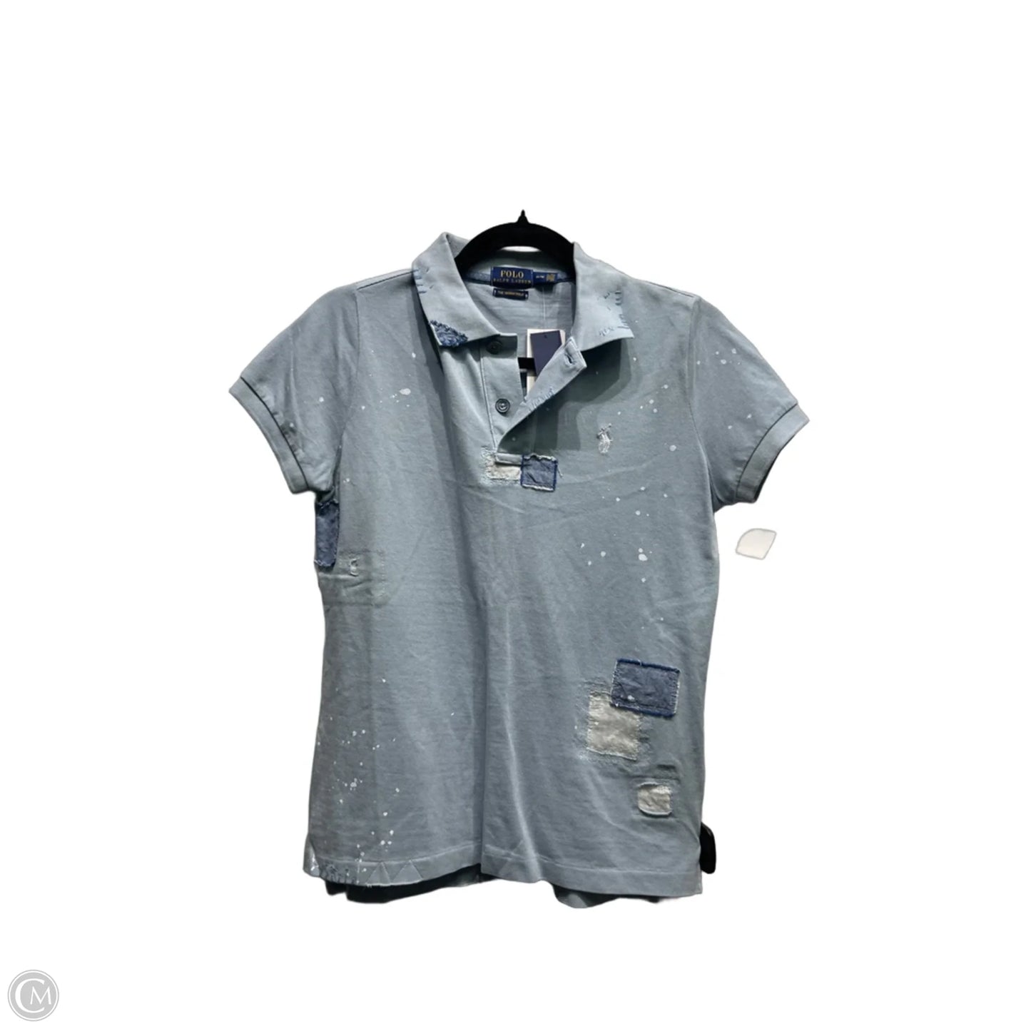 Top Short Sleeve By Polo Ralph Lauren In Blue, Size: M