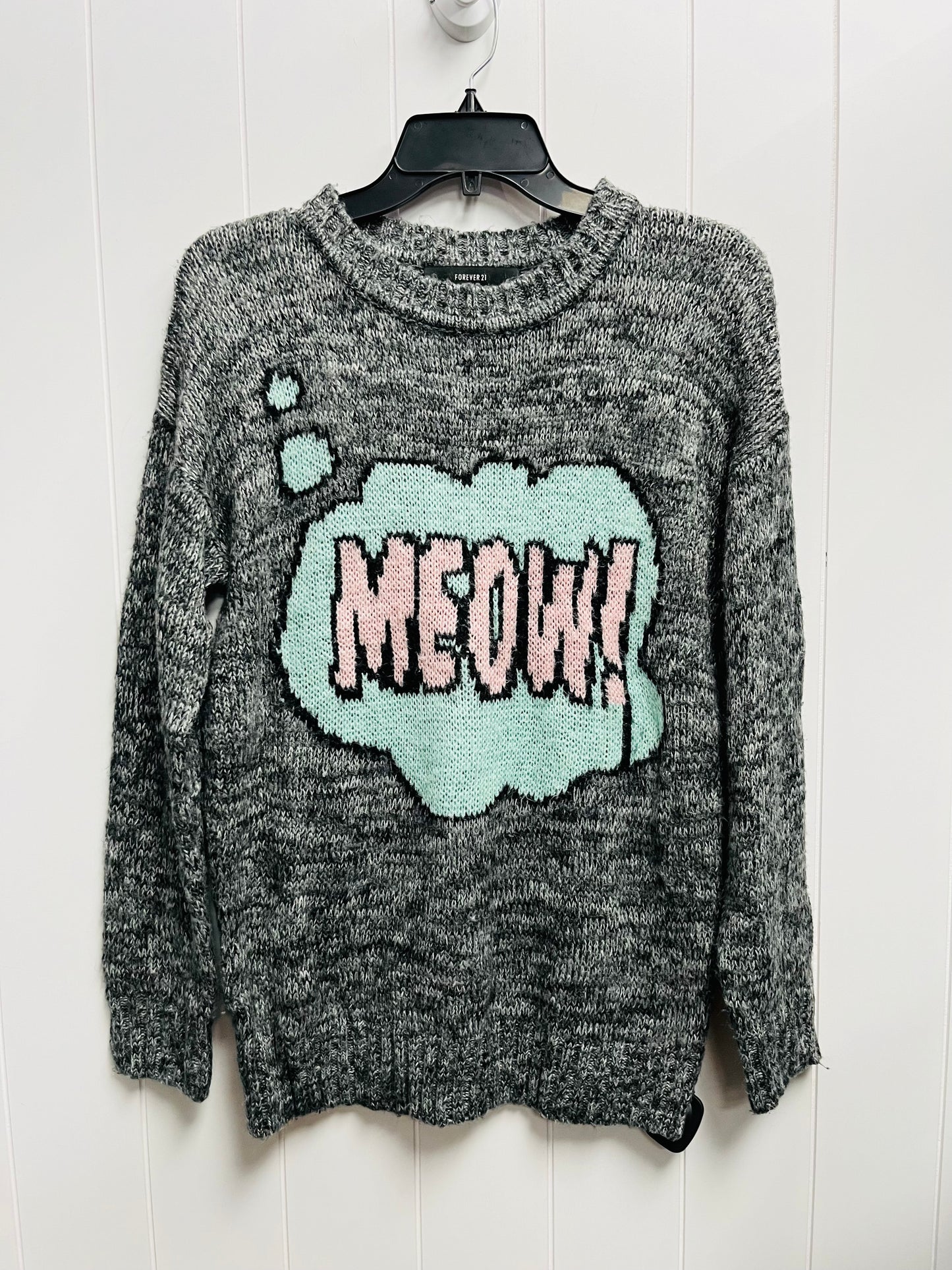 Sweater By Forever 21 In Grey, Size: S