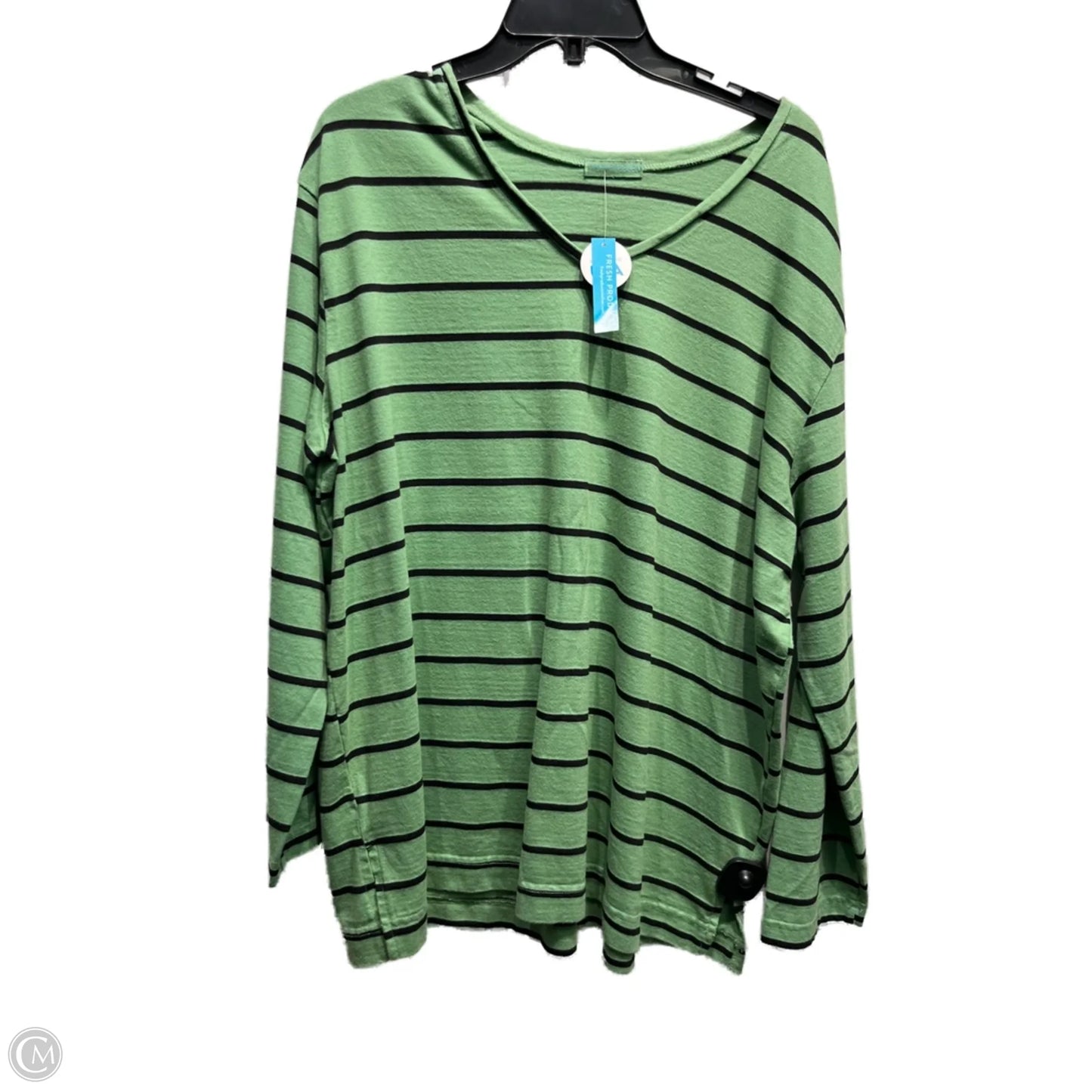 Top Long Sleeve By Fresh Produce In Green, Size: 1x