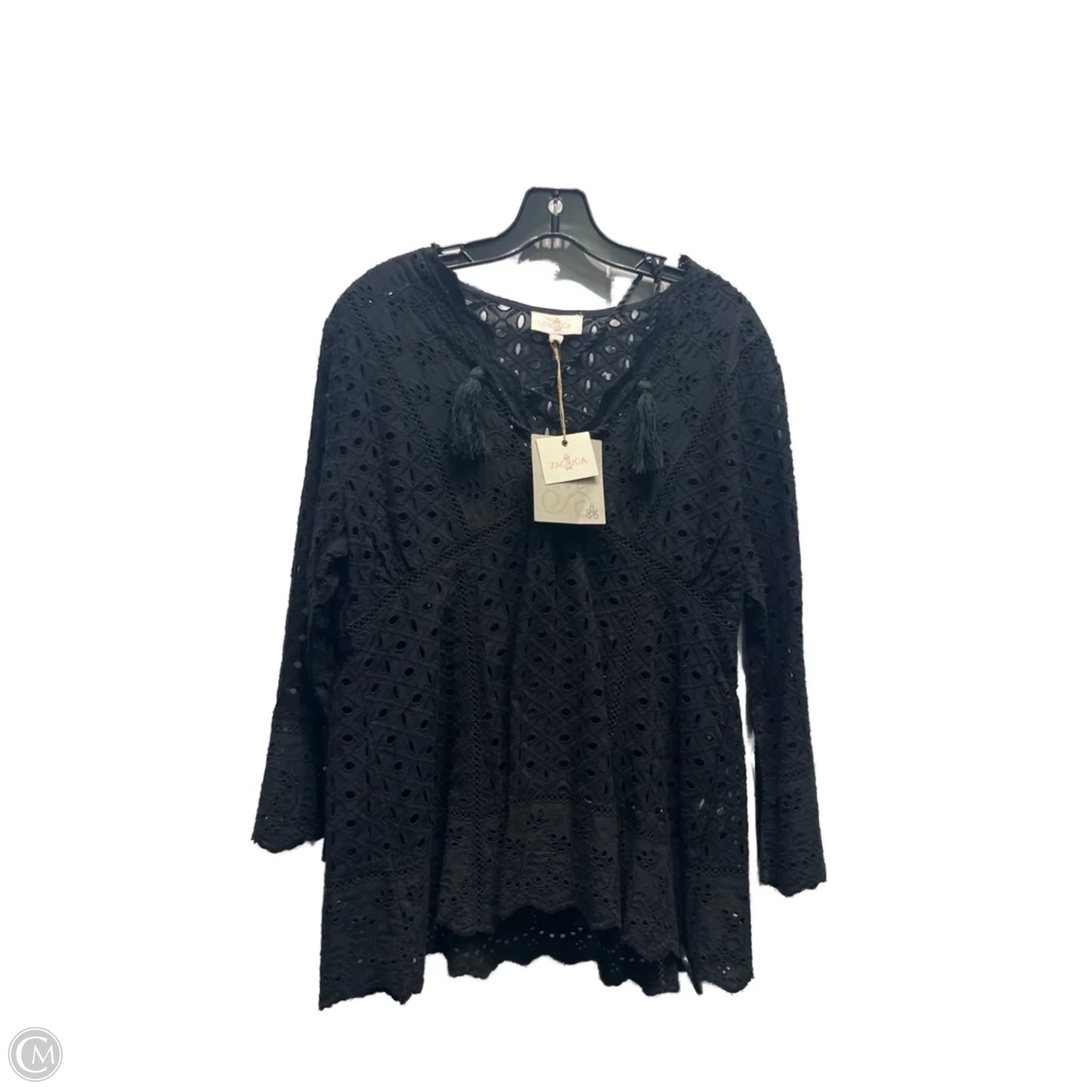 Top Long Sleeve By ZAGRICA In Black, Size: Xl