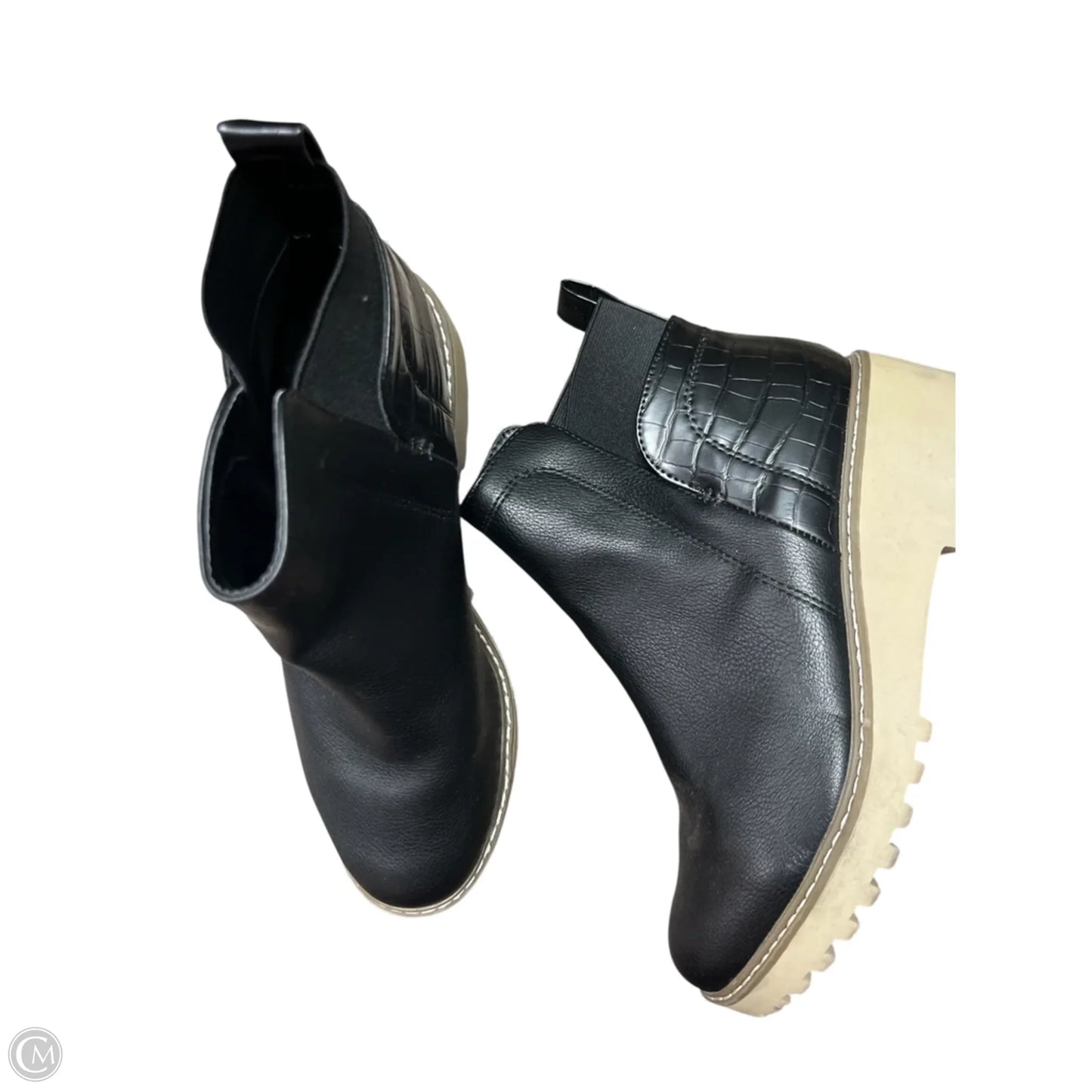 Boots Ankle Heels By Dv In Black, Size: 9