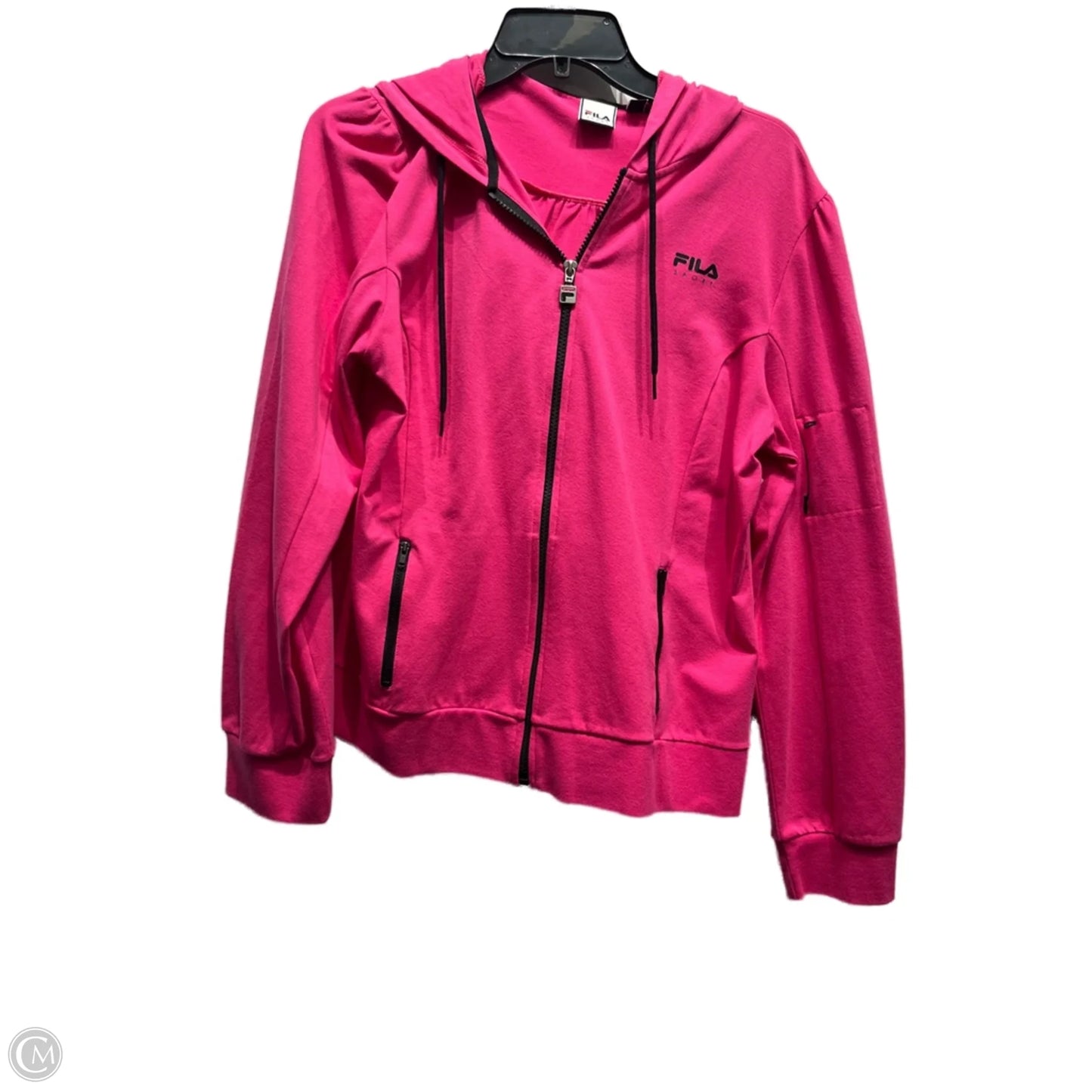 Athletic Jacket By Fila In Pink, Size: Xl