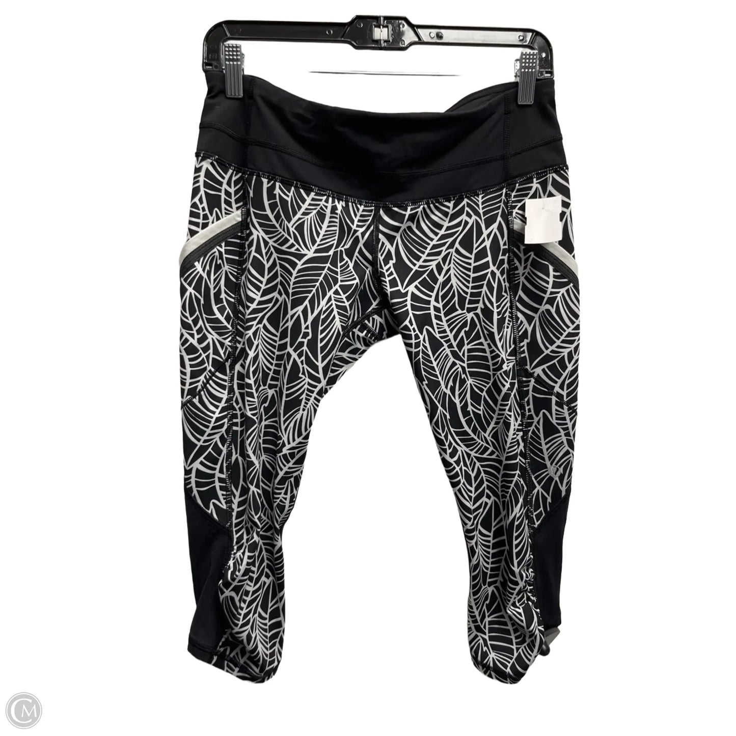 Athletic Capris By Lululemon In Black & White, Size: 8