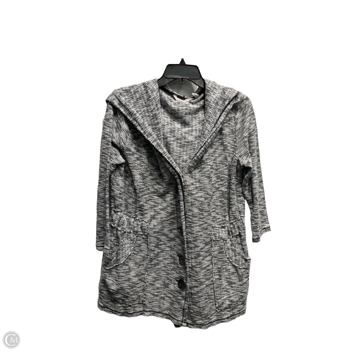 Sweater Cardigan By Soft Surroundings In Black & White, Size: M