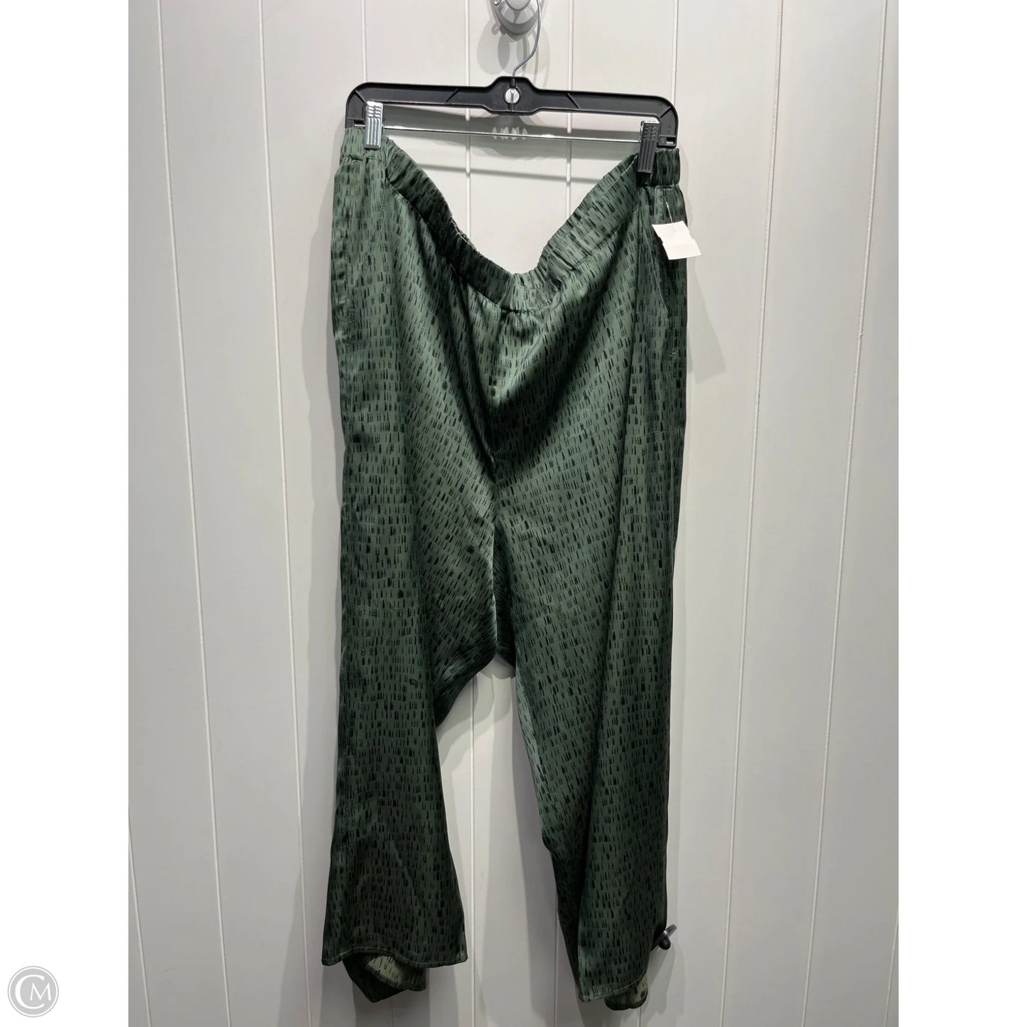 Pants Lounge By Eileen Fisher In Black & Green, Size: 2x