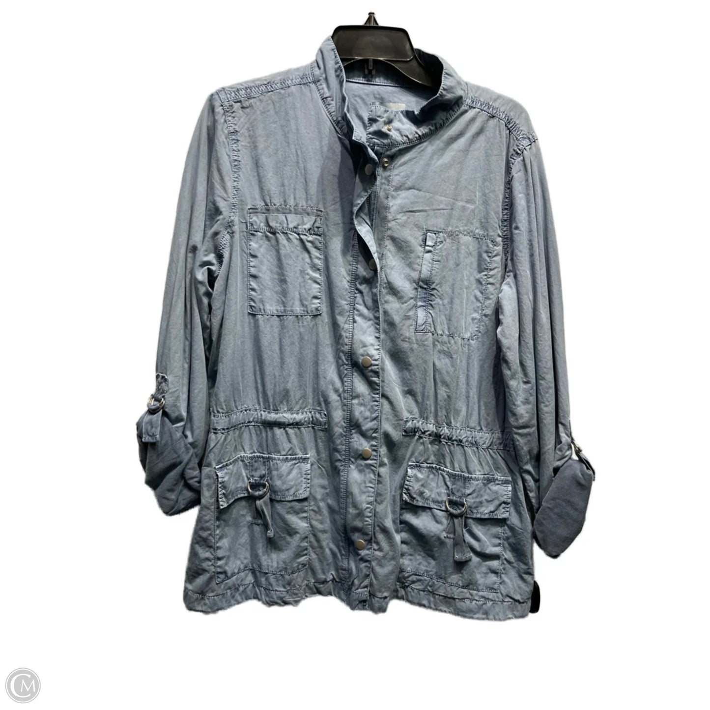Jacket Utility By Loft In Blue, Size: L