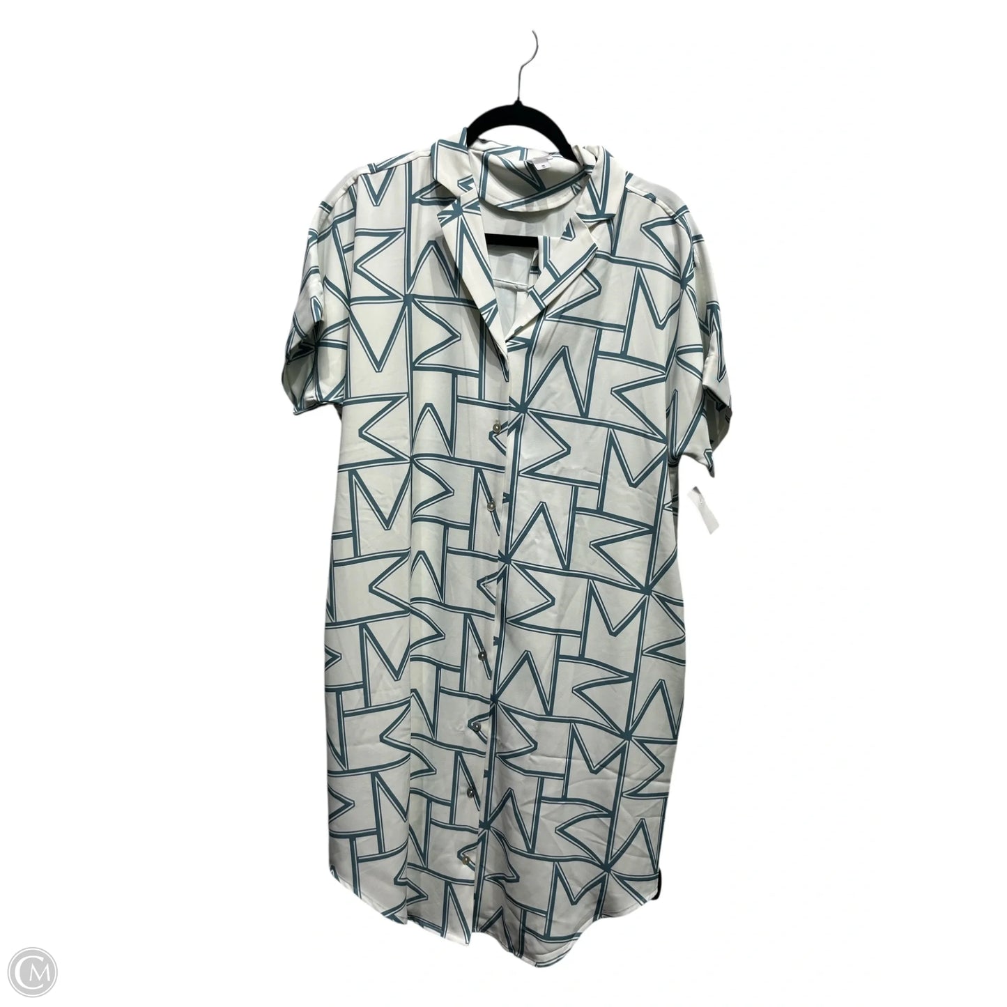 Dress Casual Short By WYNNE LAYERS In Green & White, Size: M