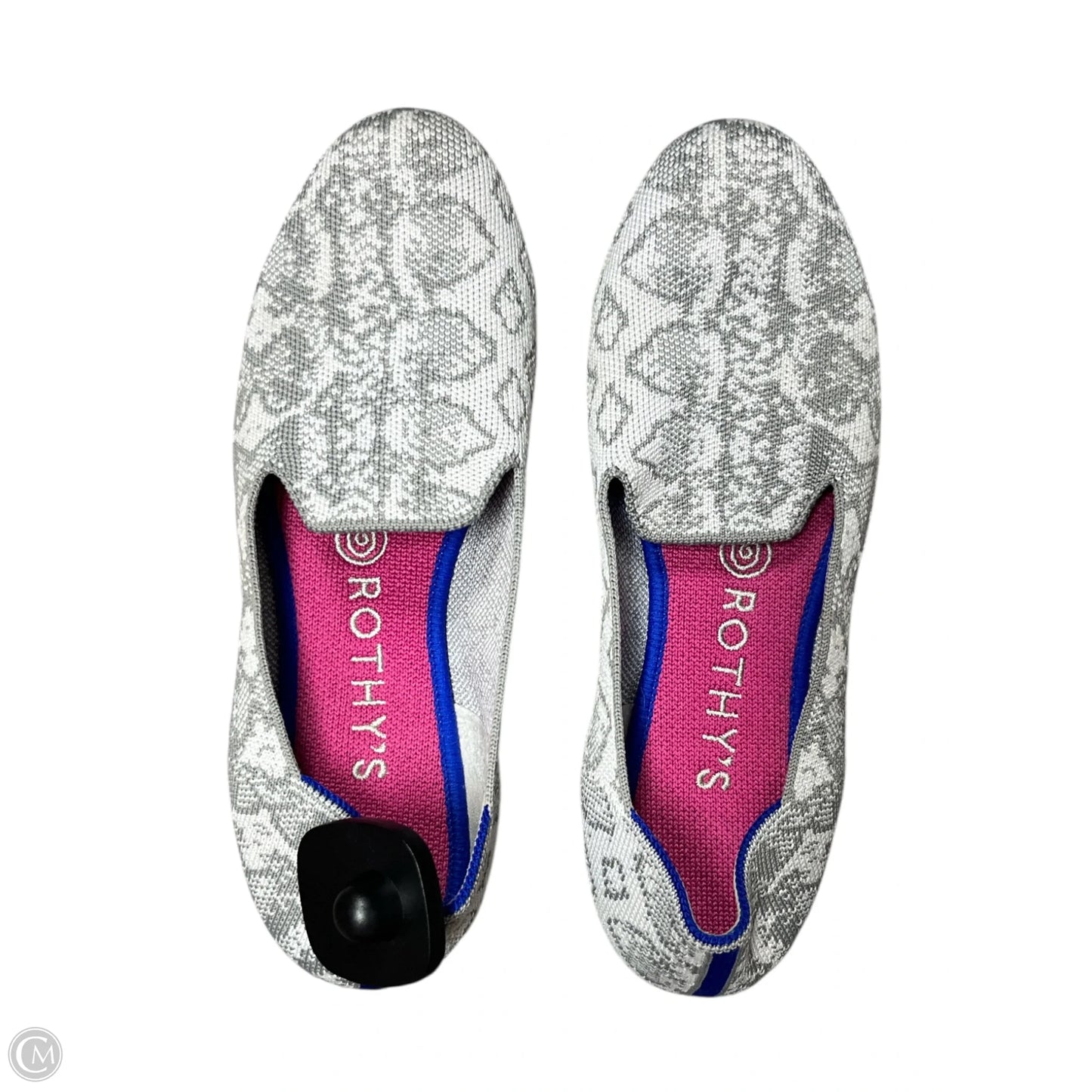 Shoes Flats By Rothys In Grey & White, Size: 7.5