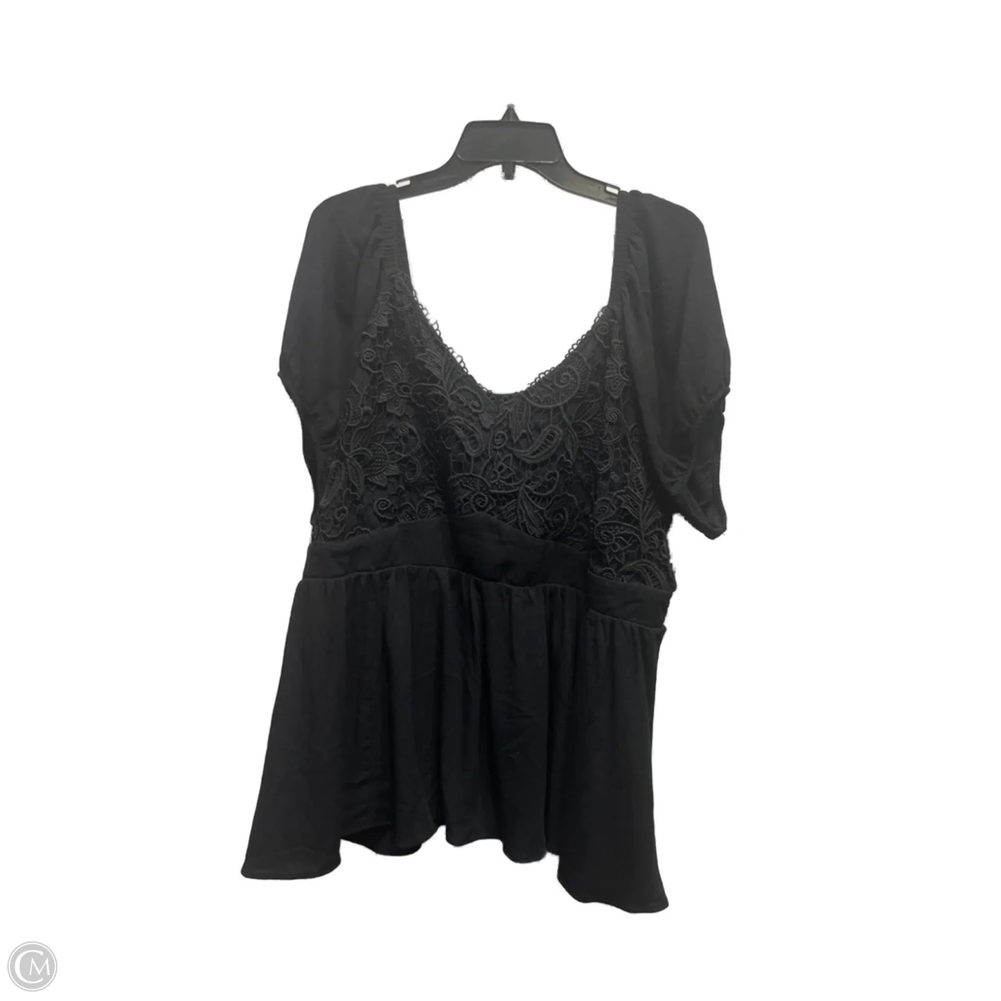 Top Short Sleeve By Torrid In Black, Size: 2x