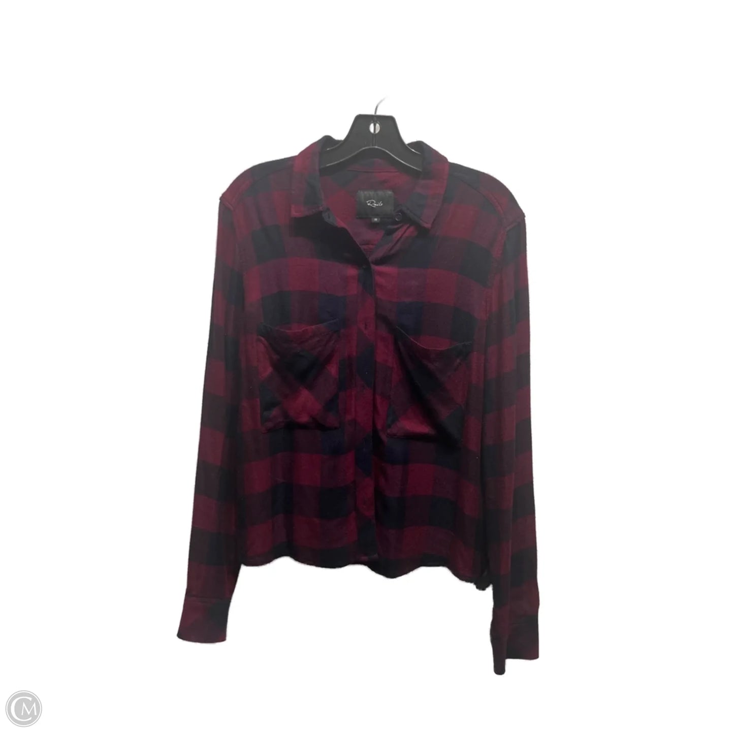 Top Long Sleeve By Rails In Black & Red, Size: Xs