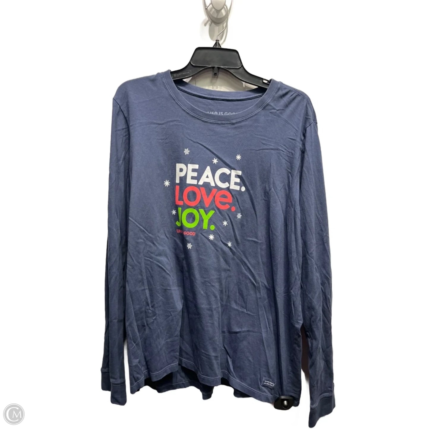 Top Long Sleeve Basic By Life Is Good In Blue, Size: Xl