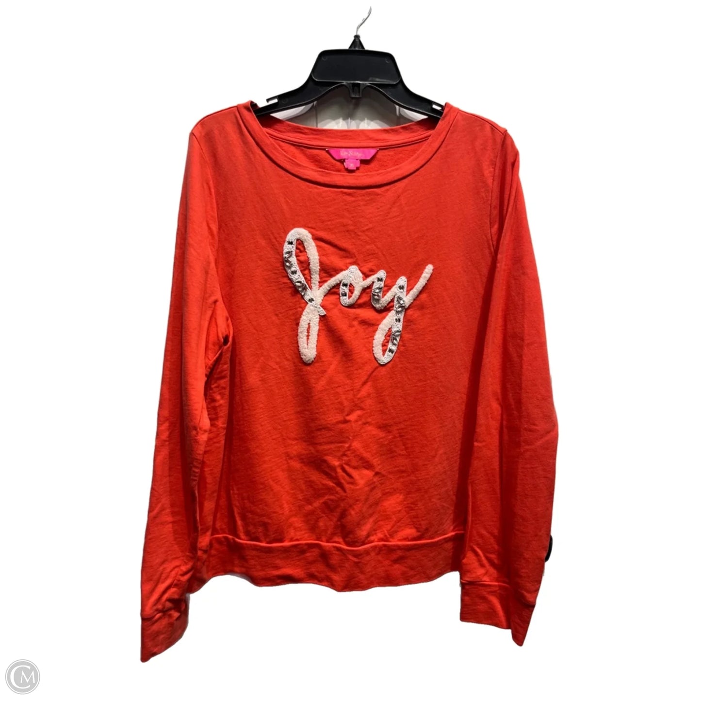 Top Long Sleeve Designer By Lilly Pulitzer In Orange, Size: Xl