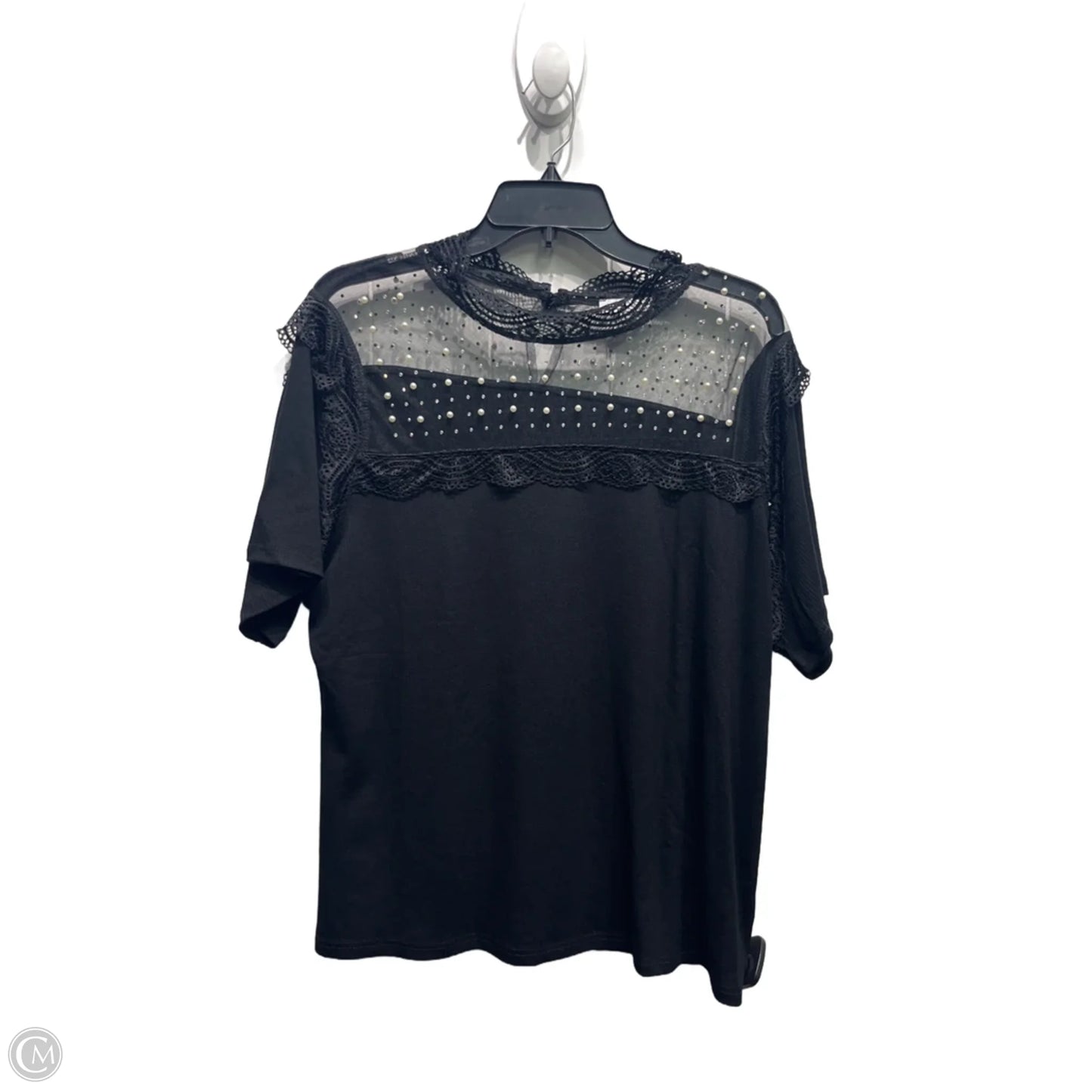 Top Short Sleeve By White Birch In Black, Size: 3x