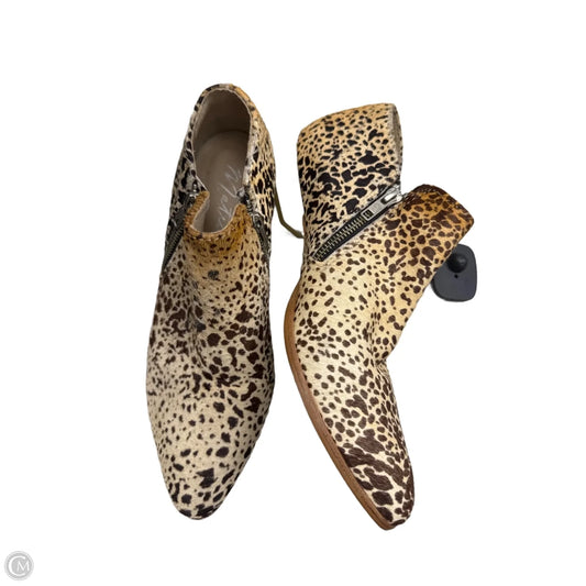 Boots Ankle Heels By Matisse In Brown & Cream, Size: 10