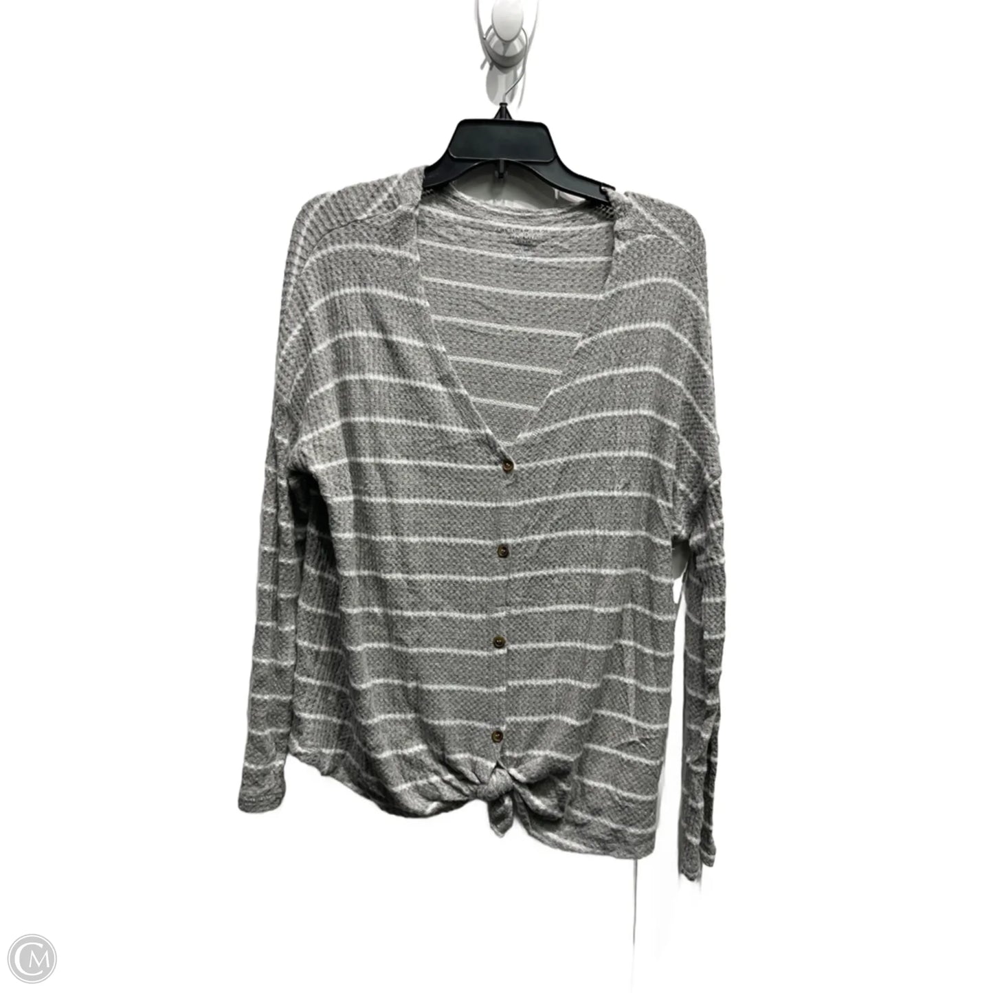 Sweater By American Eagle In Grey & White, Size: L