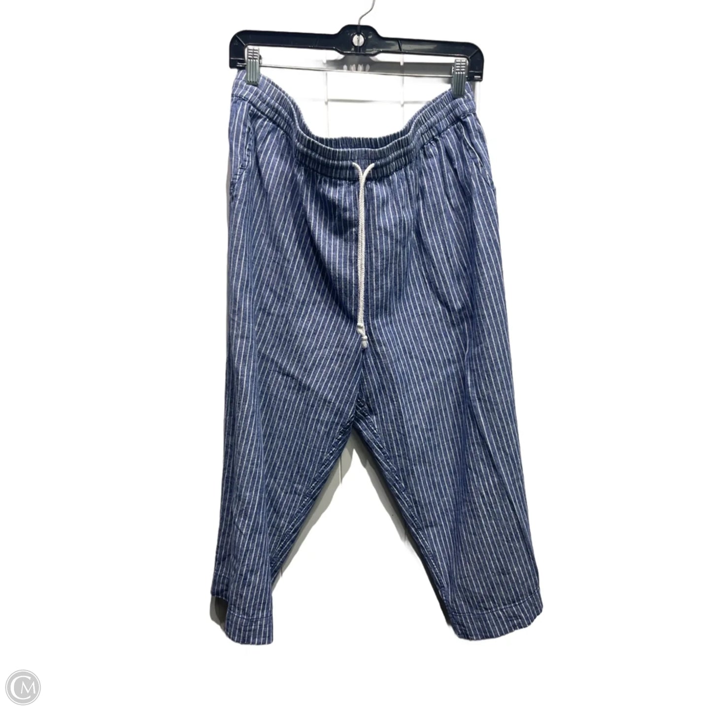 Capris By Beachlunchlounge In Blue & White, Size: Xl