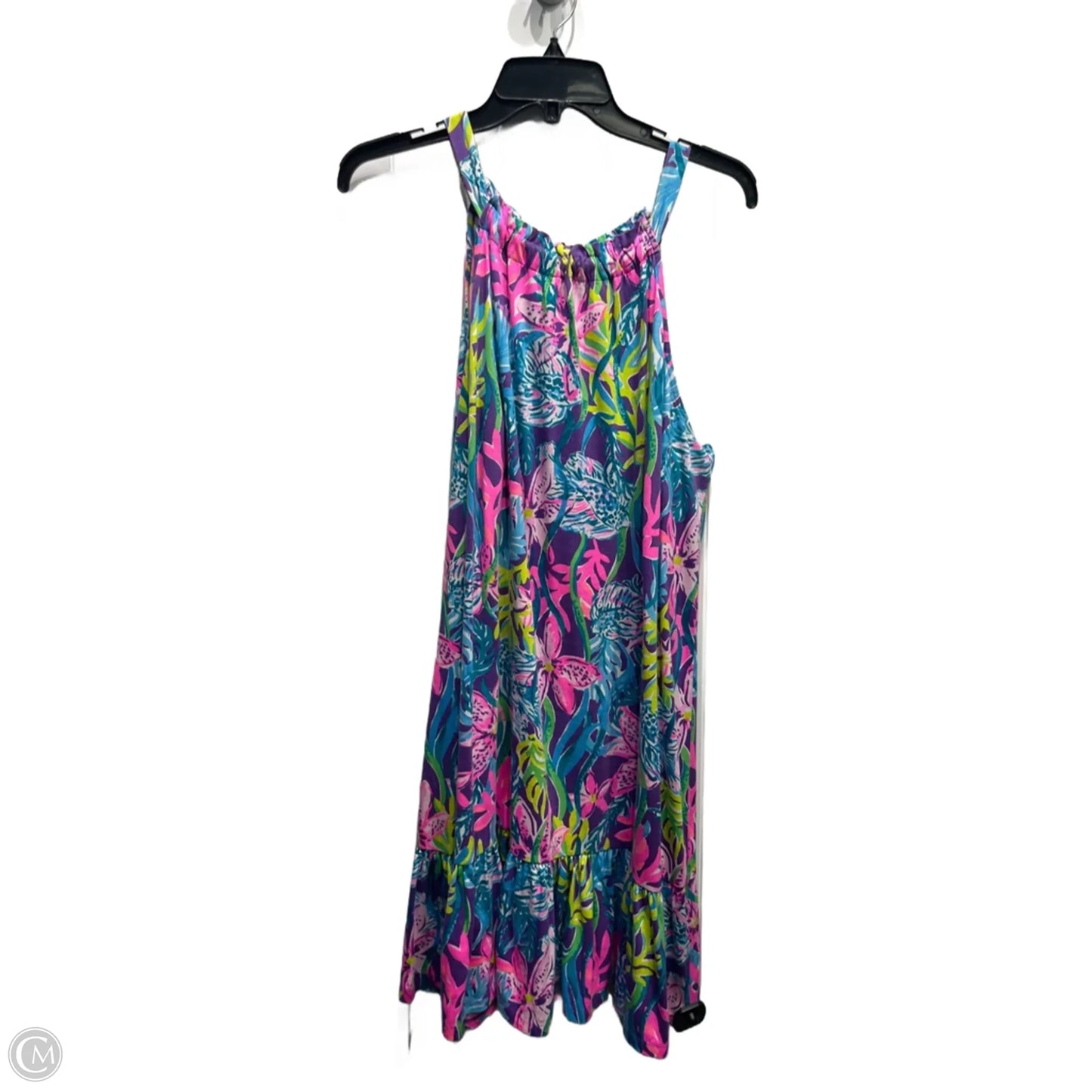Dress Designer By Lilly Pulitzer In Purple & Yellow, Size: L