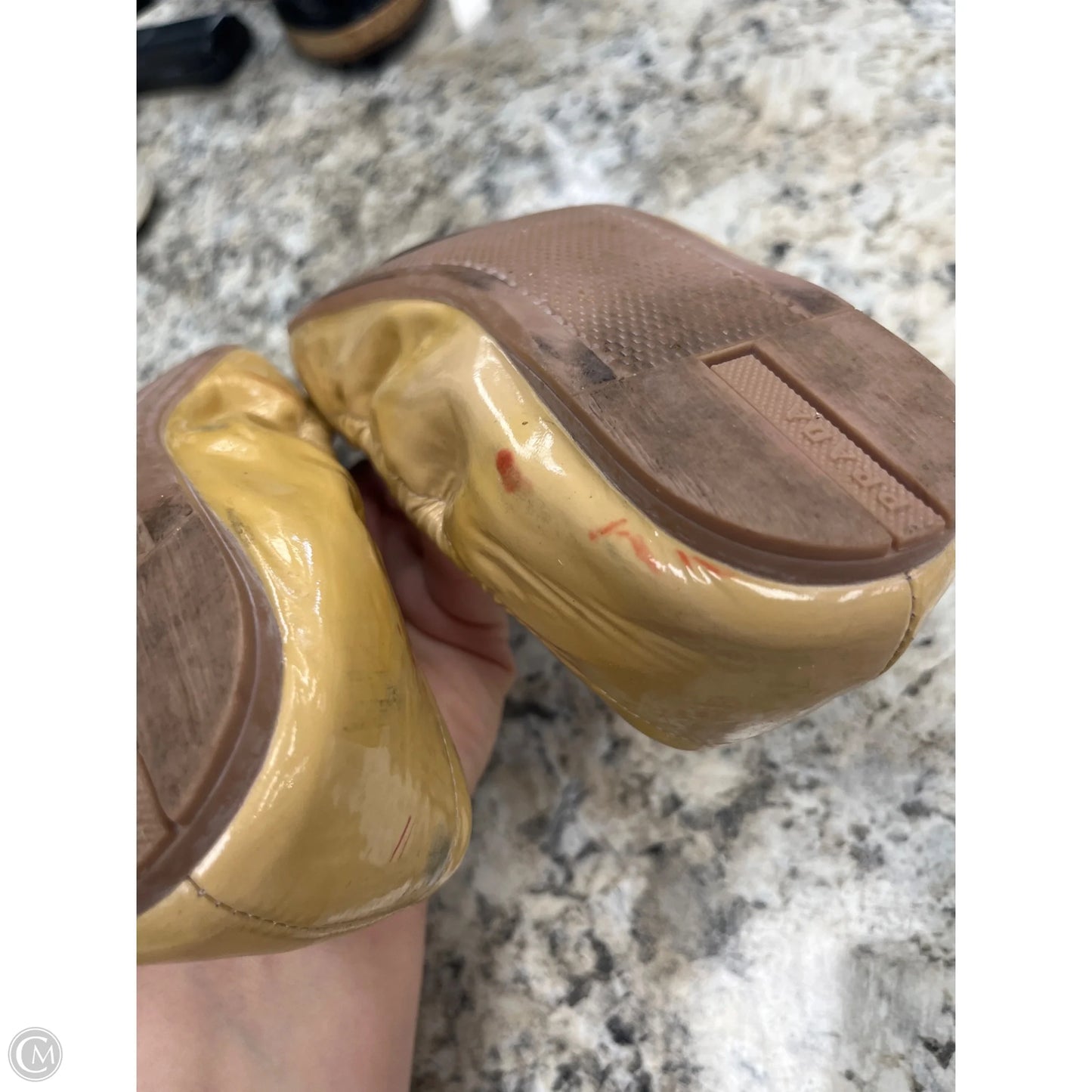 Shoes Luxury Designer By Prada In Tan, Size: 7.5