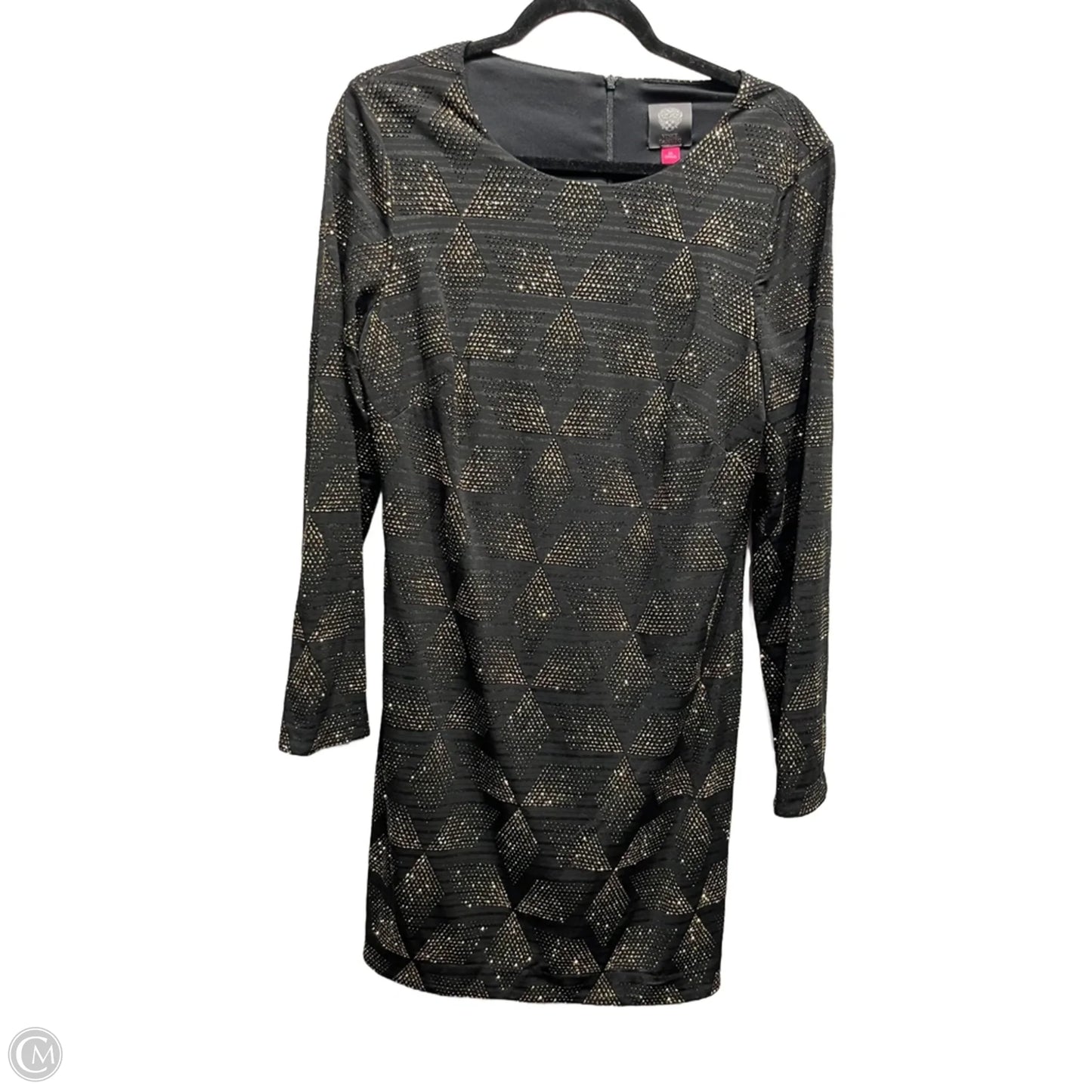 Dress Party Short By Vince Camuto In Black & Gold, Size: 14