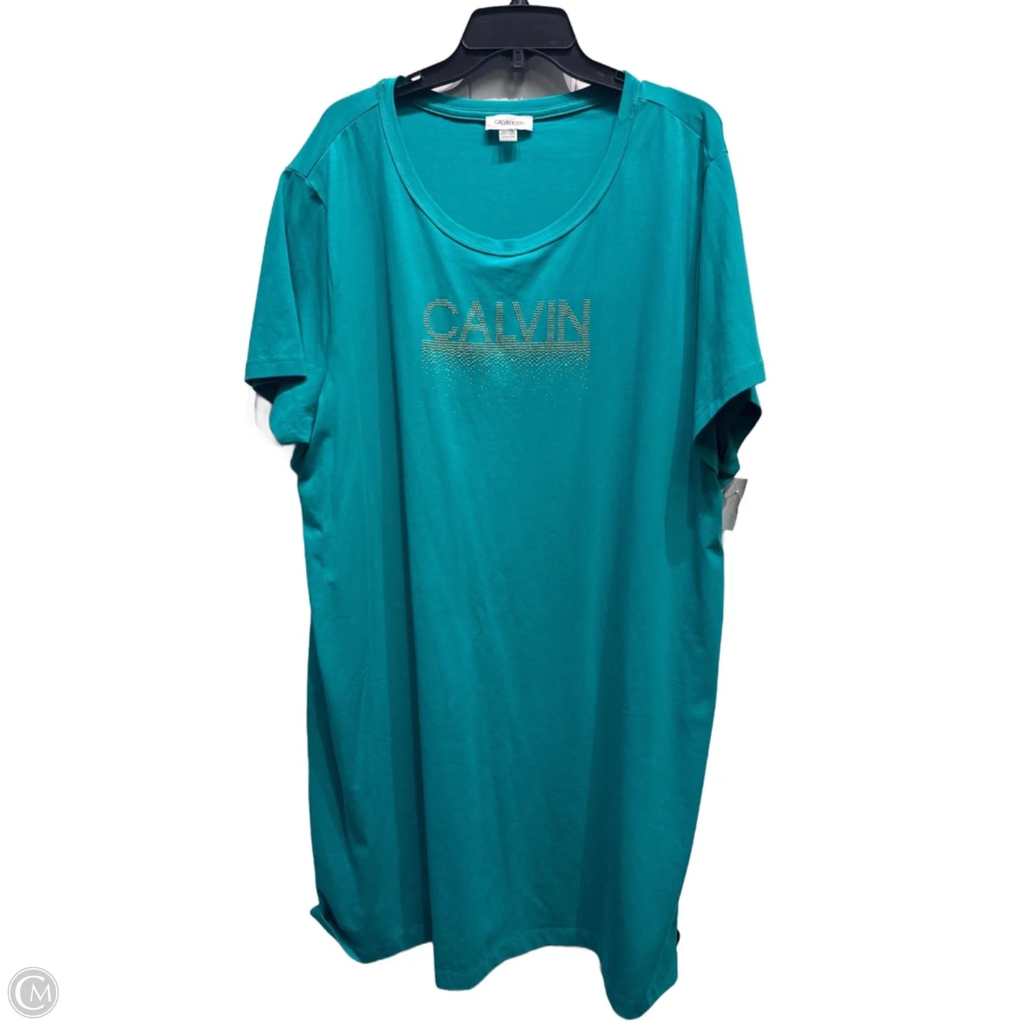 Dress Casual Short By Calvin Klein In Green, Size: 3x