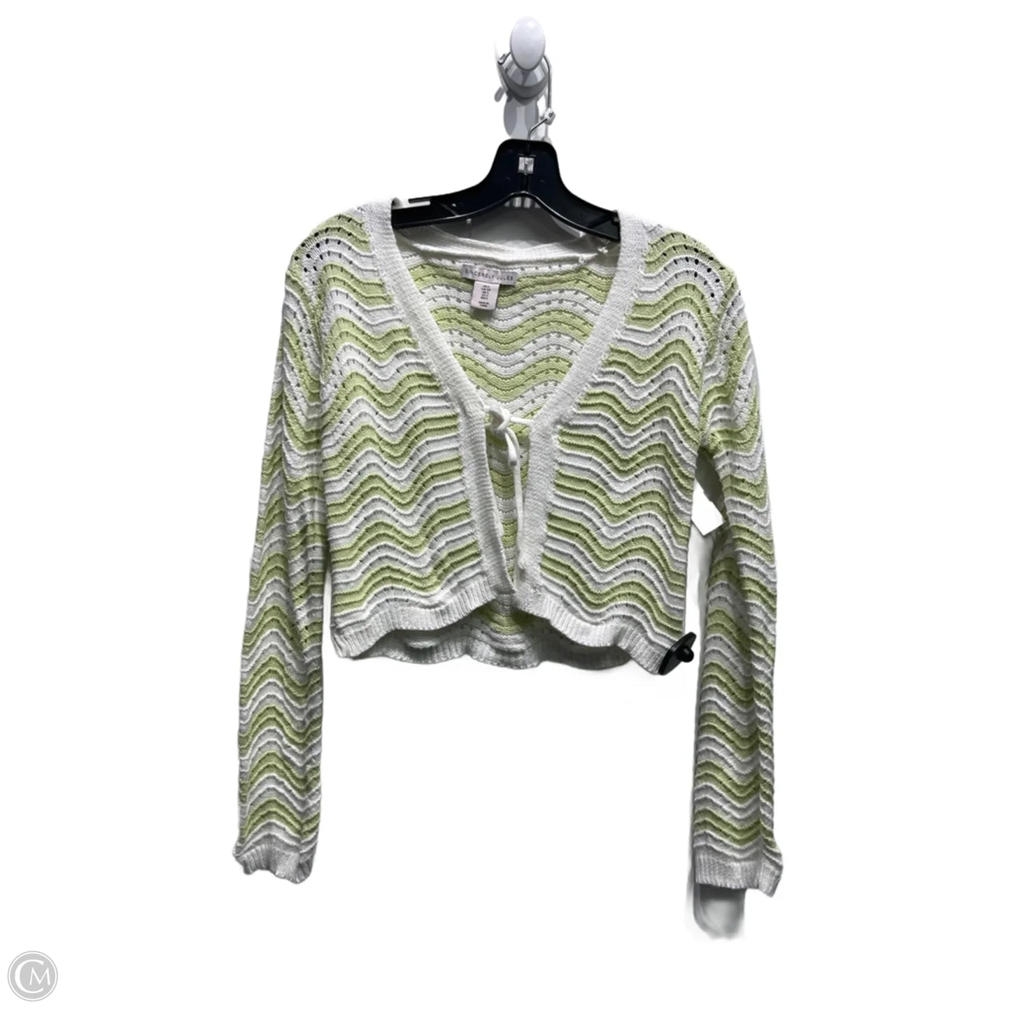 Cardigan By Sincerely Jules In Green & White, Size: S