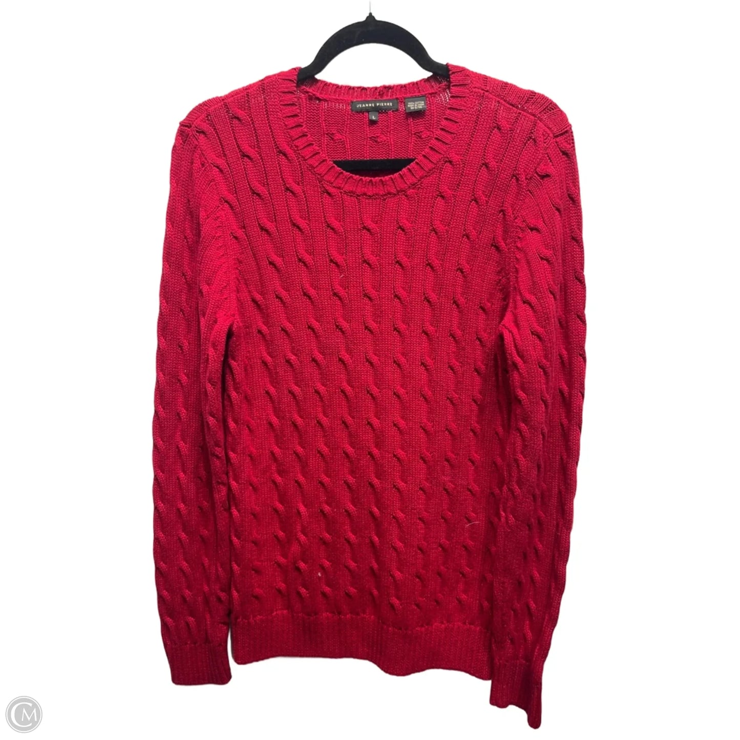 Sweater By Jeanne Pierre In Red, Size: L