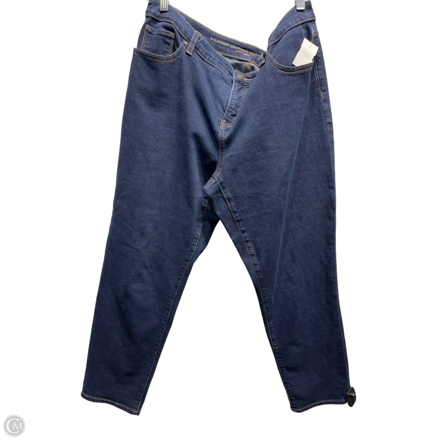 Jeans Cropped By Chicos In Blue Denim, Size: 14