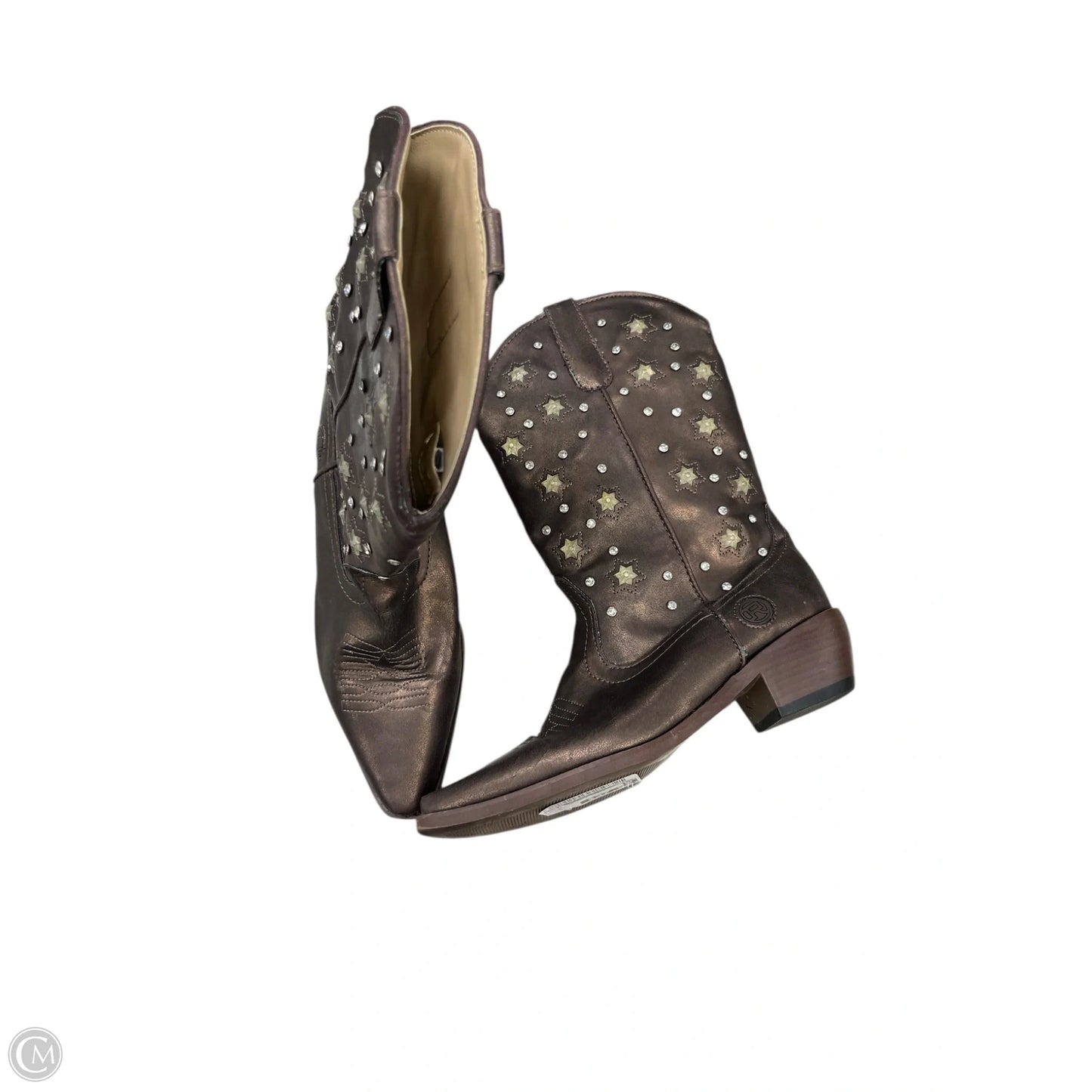 Boots Mid-calf Heels By Roper In Brown, Size: 8