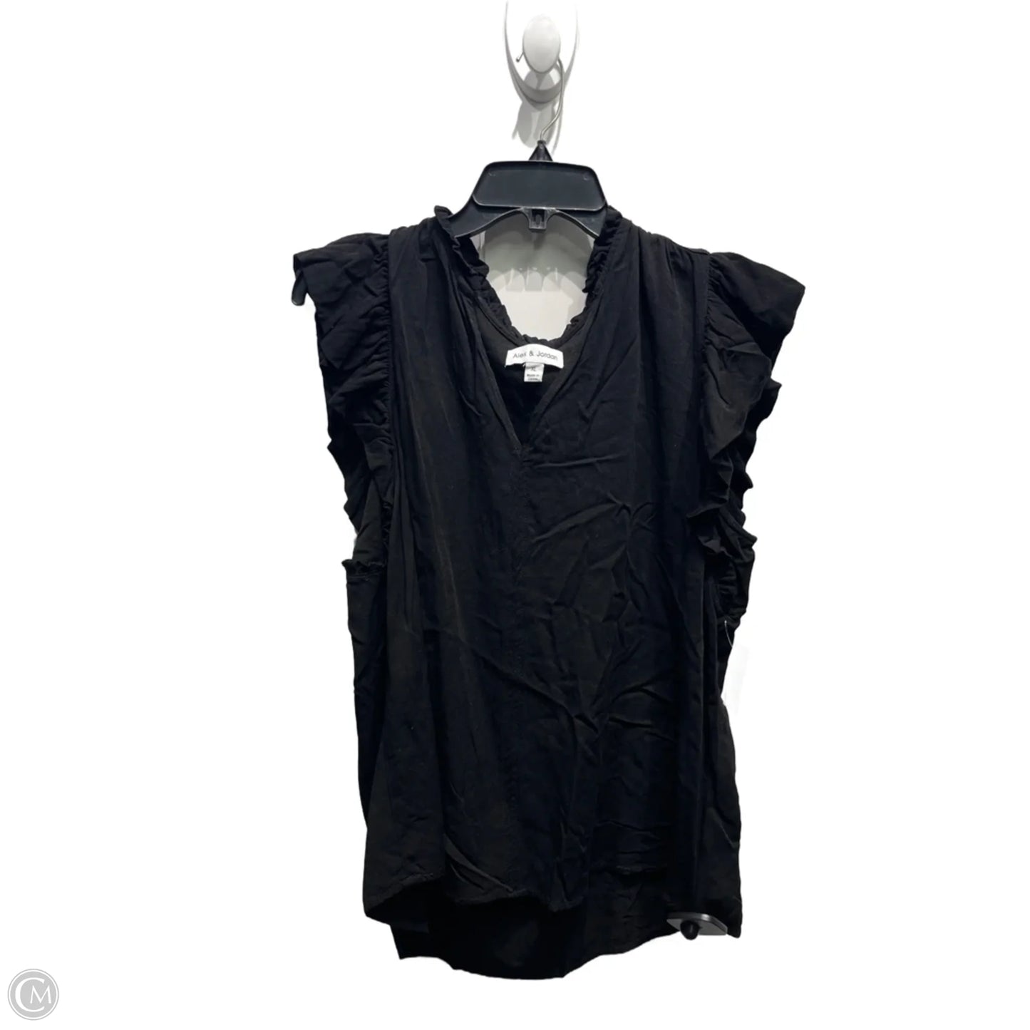 Top Short Sleeve By Clothes Mentor In Black, Size: Xl