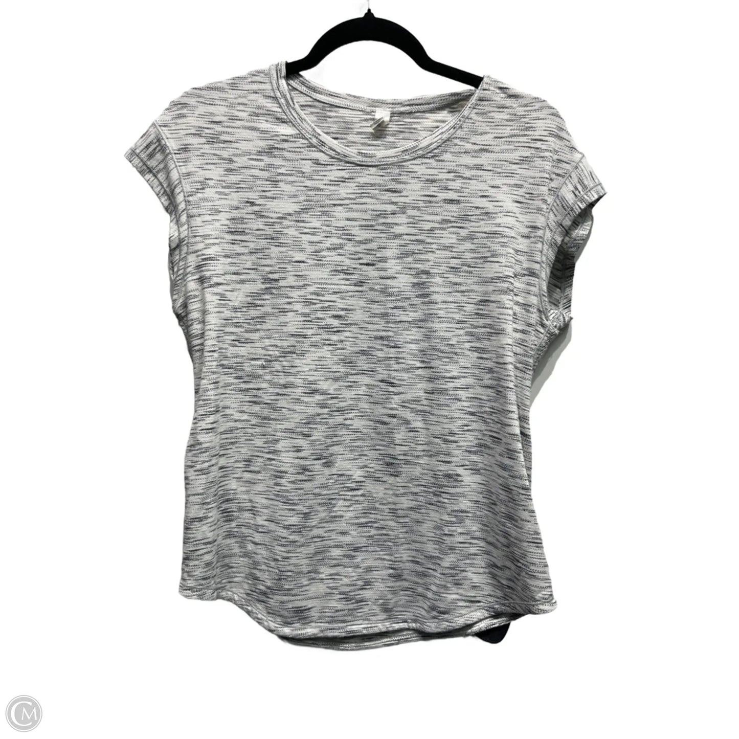 Athletic Top Short Sleeve By Lululemon In Grey, Size: 6