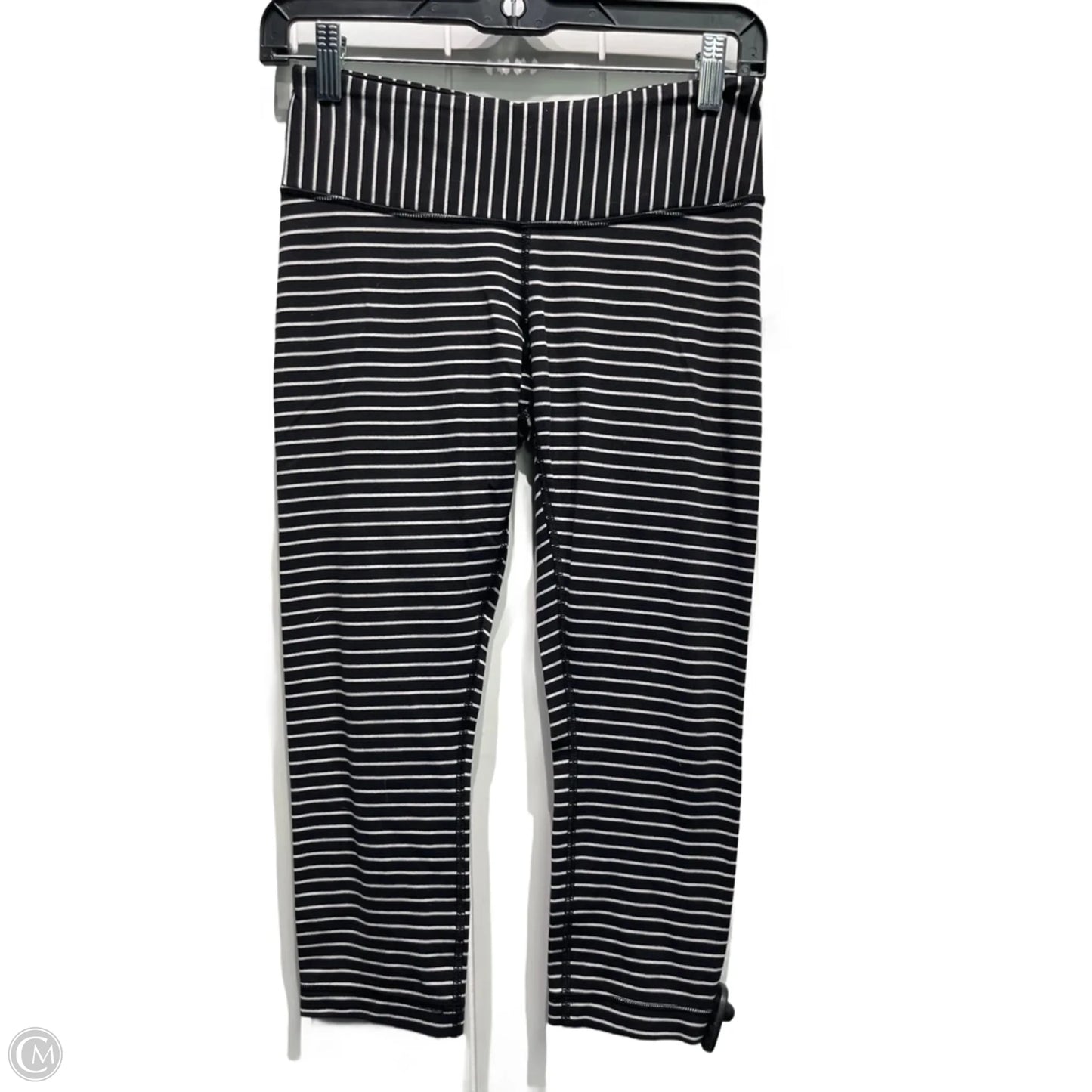 Athletic Leggings Capris By Lululemon In Black & White, Size: 6